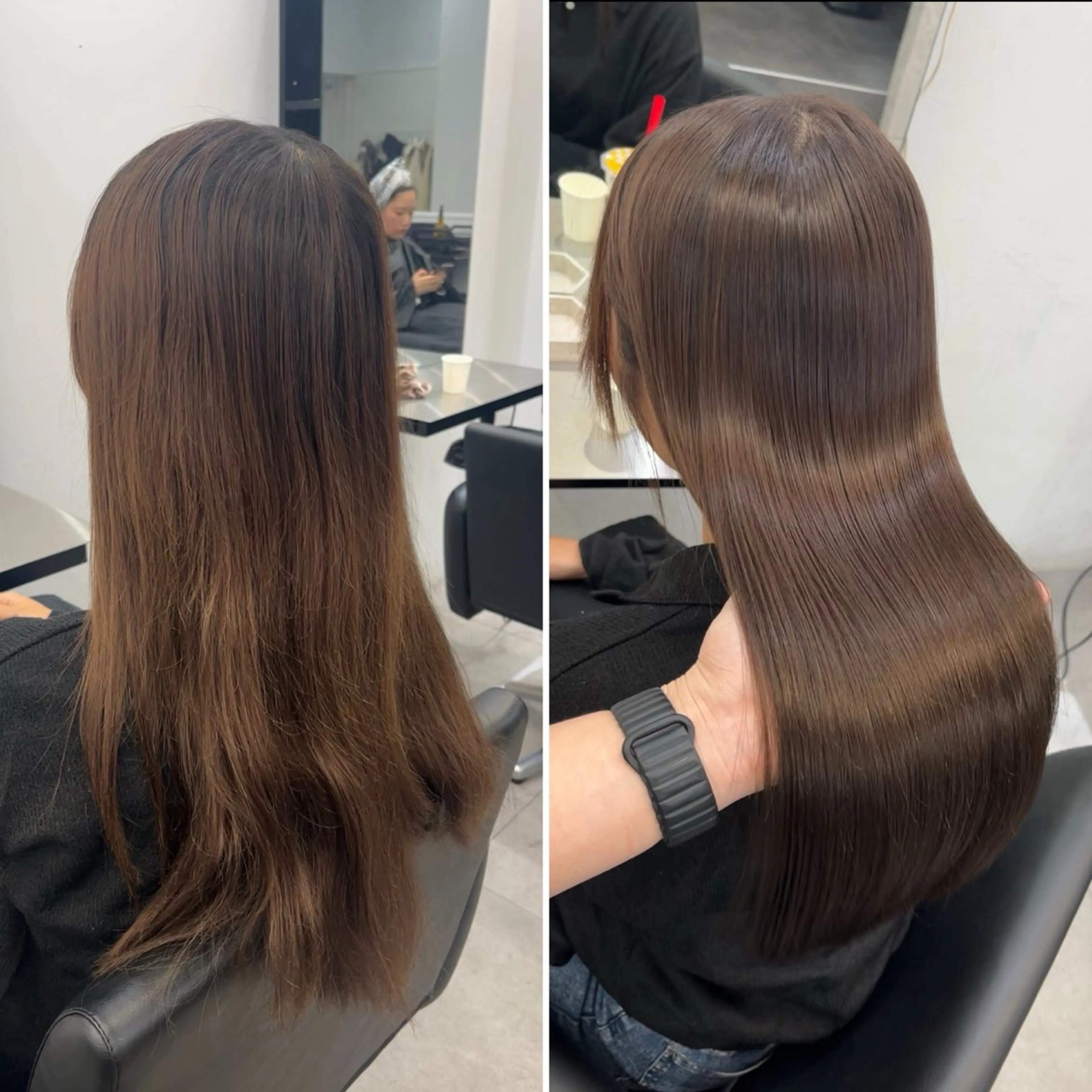 ロング カット ヘアカラー 縮毛矯正 トリートメント 髪質改善/縮毛矯正 梅田茶屋町/西尾祐作のヘアスタイル