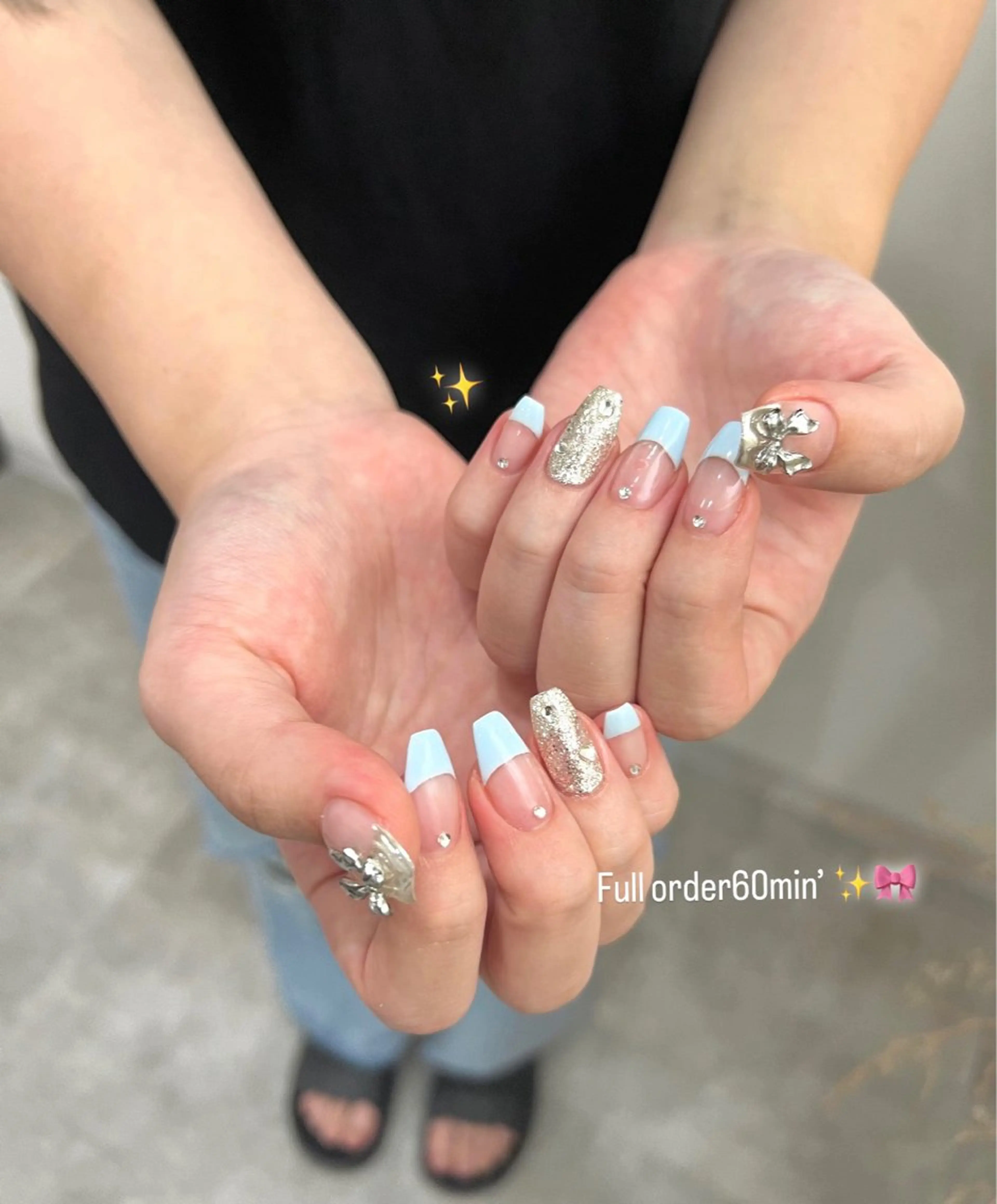 ネイル ハンドネイル NAGISA🧁🎀 持ち込み⌇パラジェルのネイルデザイン