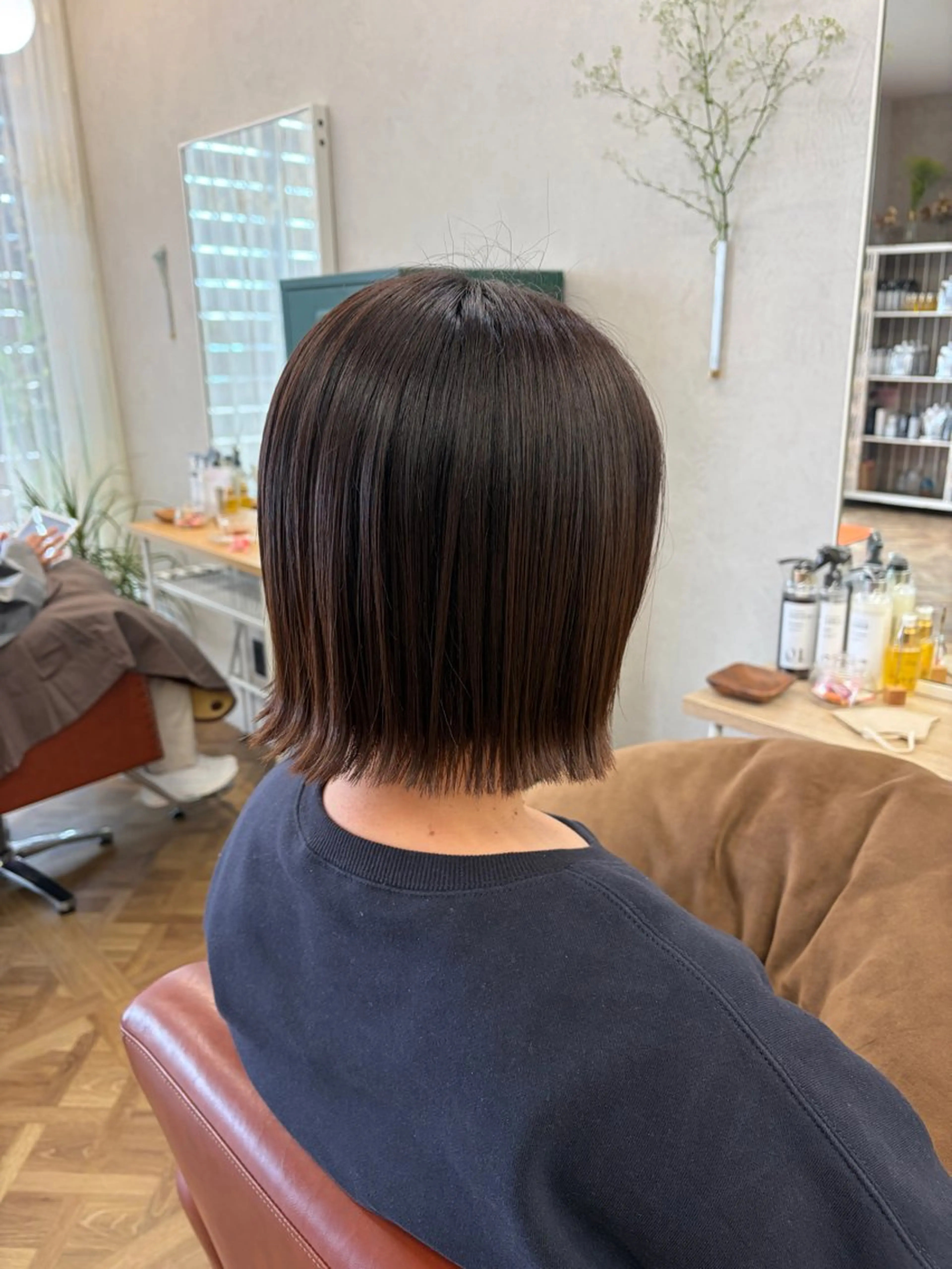 ショート ボブ 外ハネヘア カット 髪質改善×韓国風/小 顔レイヤー/早瀬櫻子のヘアスタイル