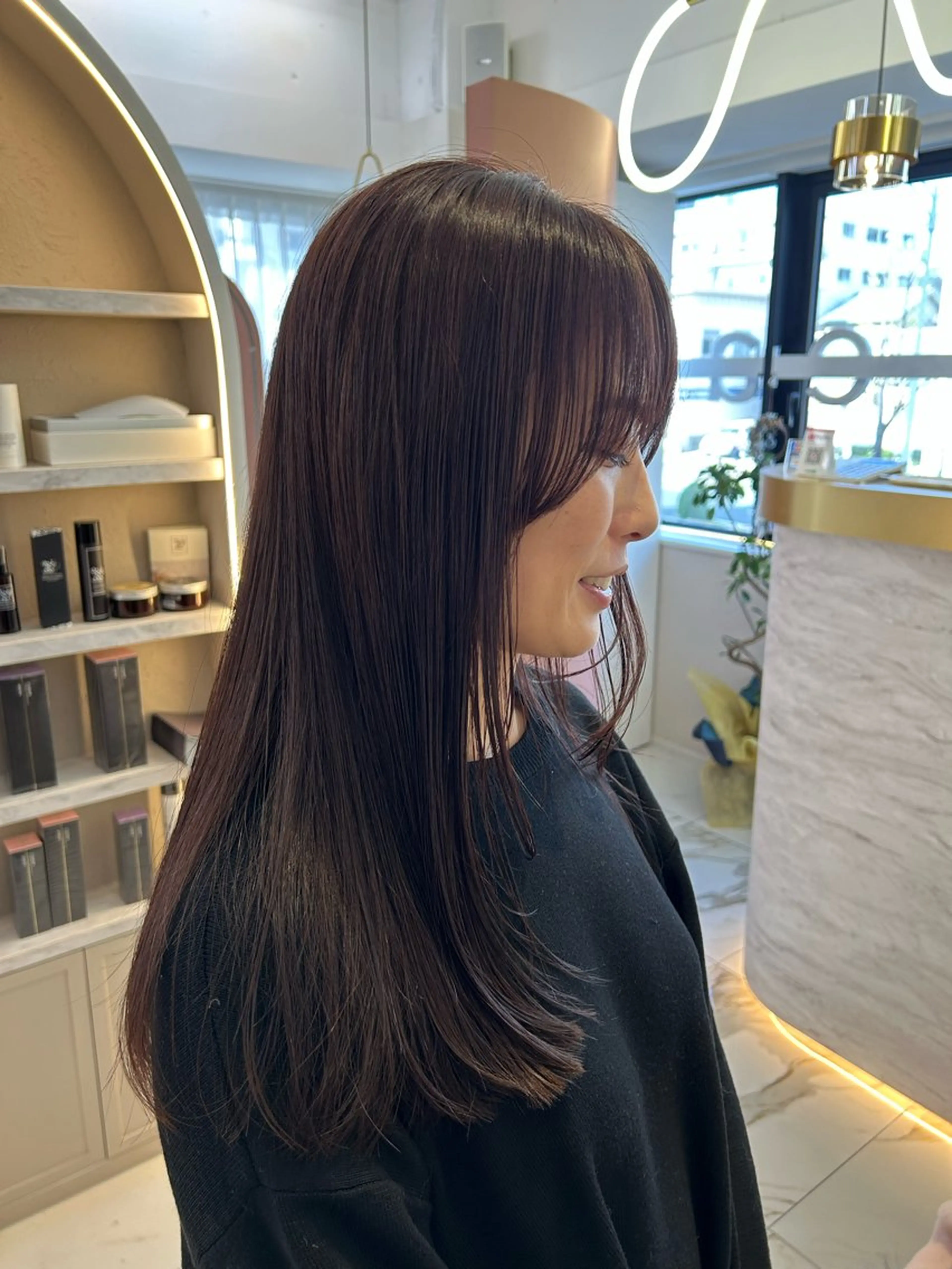 ロング カラー 透明感カラー ピンクカラー バイオレットカラー カット ヘアカラー トリートメント 佐合 梨花 / ｅａｕ〈オー〉のヘアスタイル