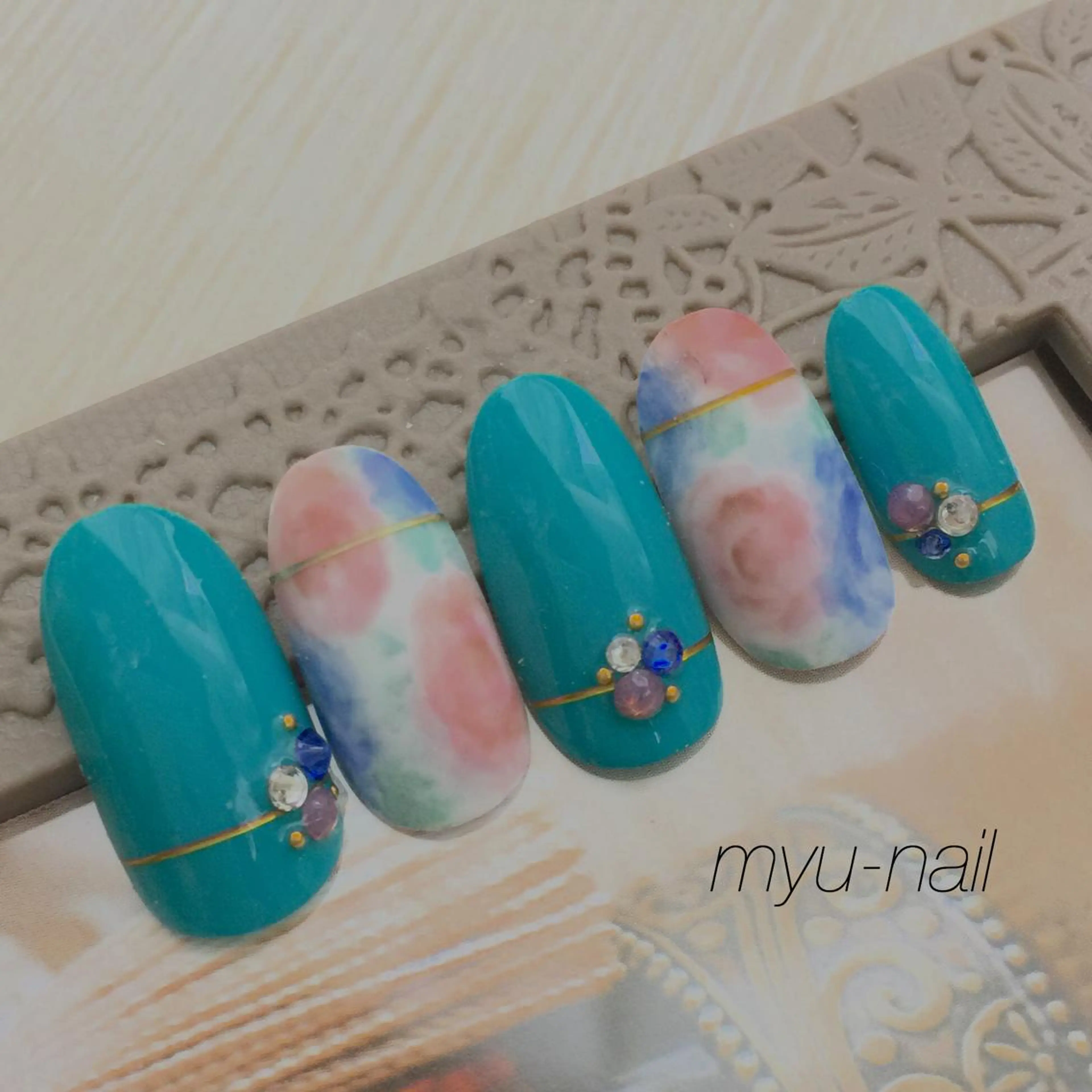 ネイル フラワーネイル ニュアンスネイル ホームサロン myu-nailのネイルデザイン