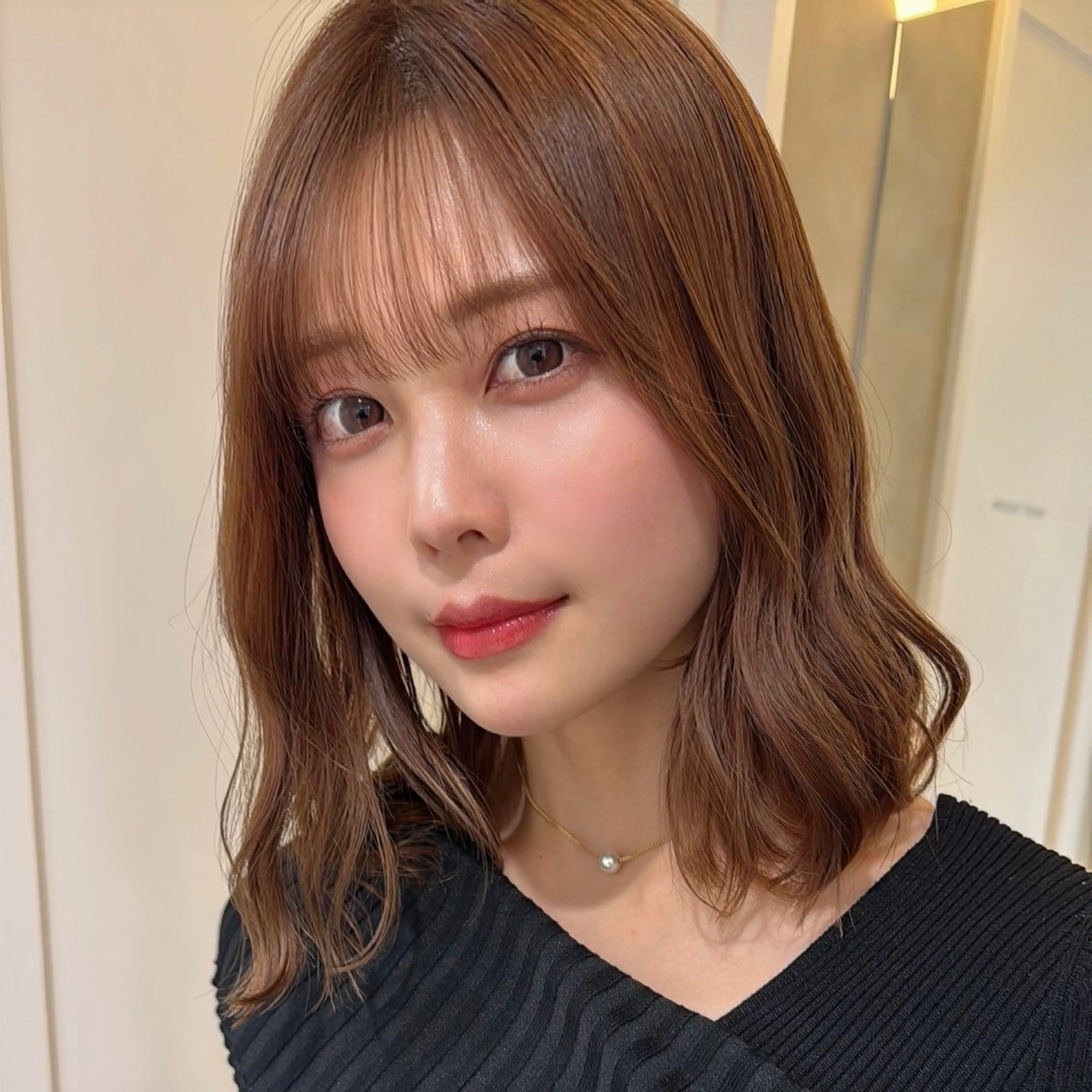 ミディアム カラー ボブ カット パーマ トリートメント ボブ/レイヤー /植原健太のヘアスタイル