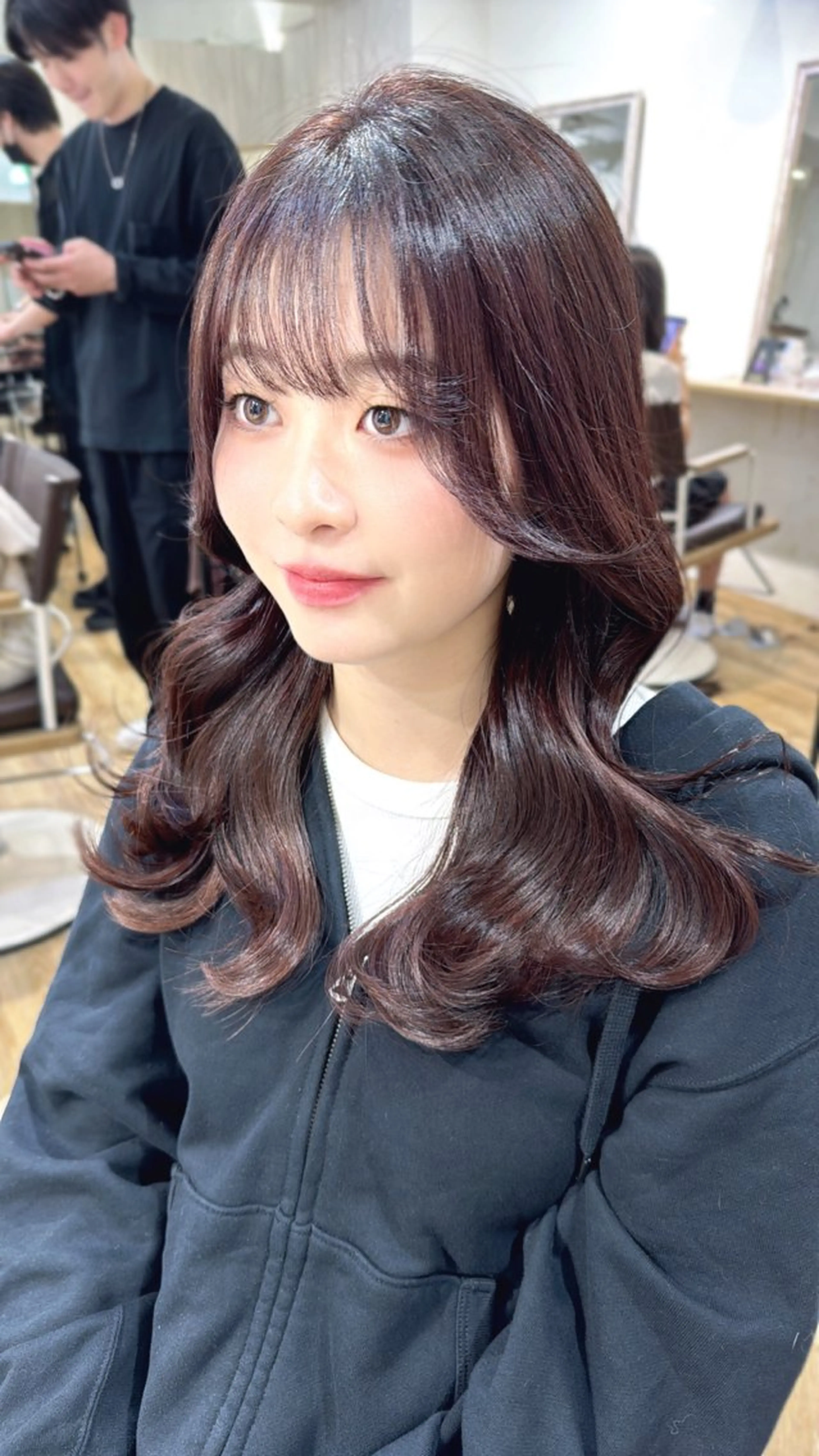 ロング カラー レイヤーカット❤︎ 韓国ヘア❤︎YUKAのヘアスタイル