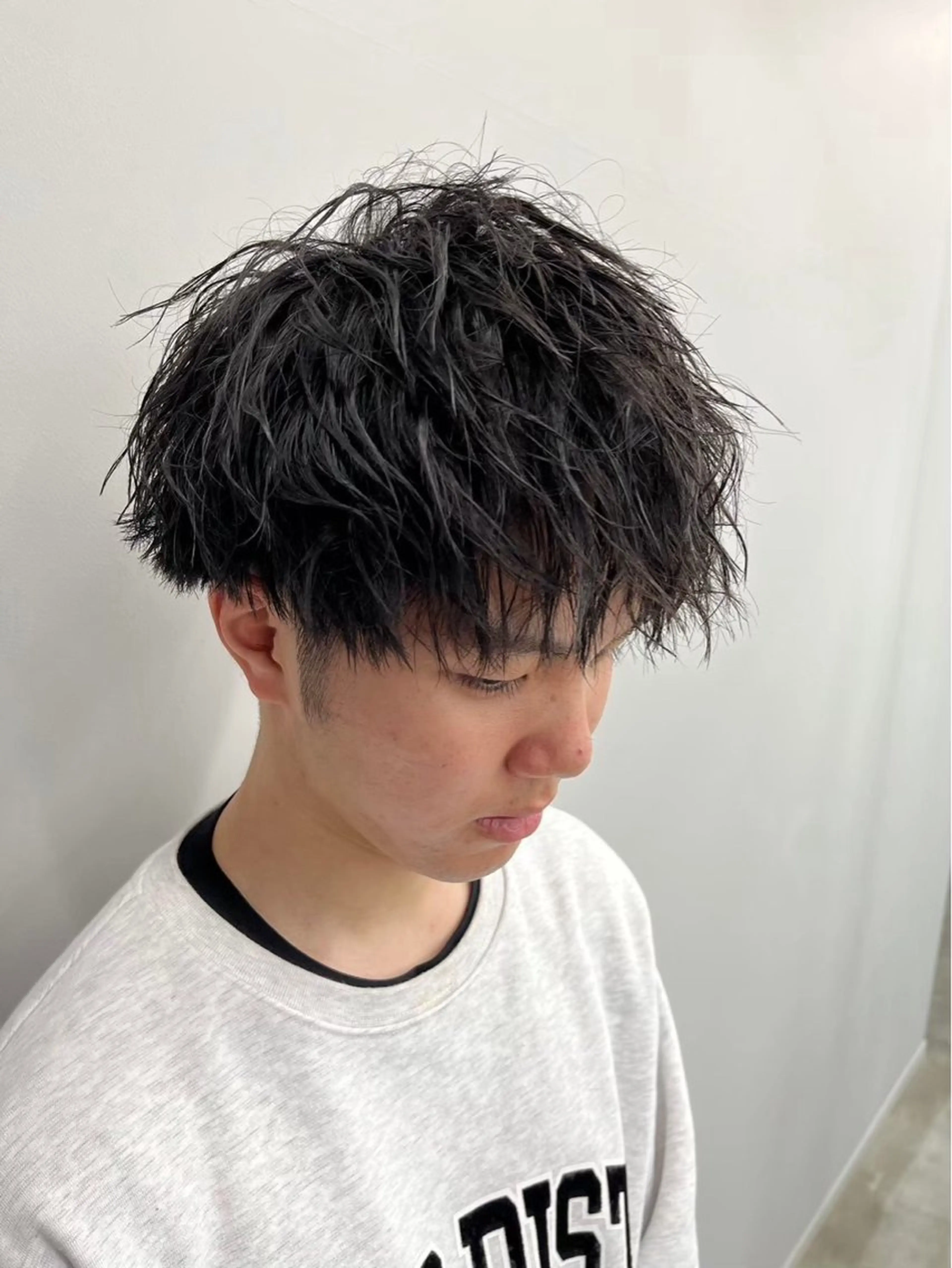 ショート パーマ メンズ カット パーマ メンズ特化/韓国風 ニュアンス/ときなのヘアスタイル