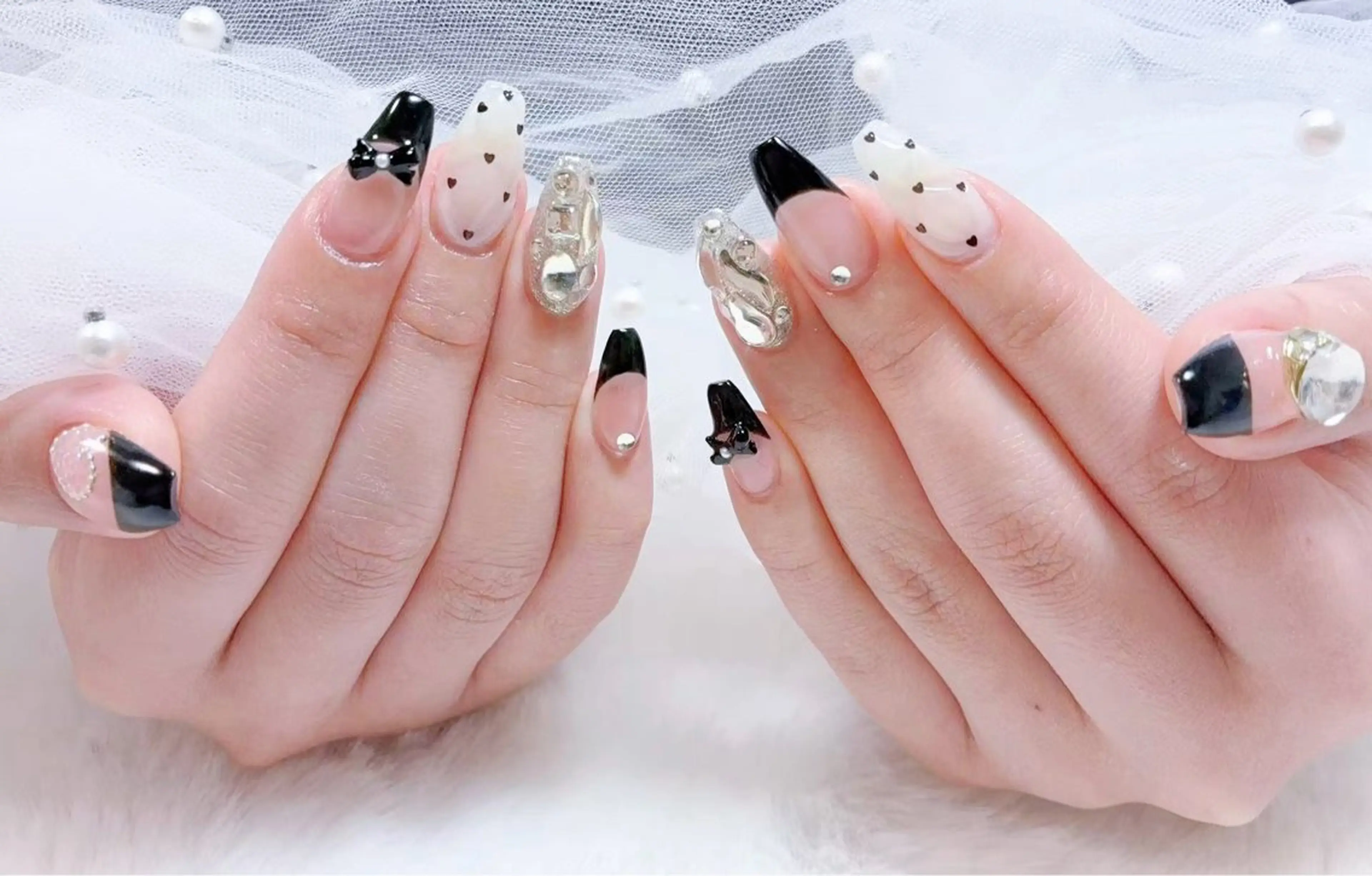 ネイル アニマル柄 チークネイル 成人式 フラッシュネイル フットネイル ハンドネイル B·U Nail大宮 長さだし専門店のネイルデザイン