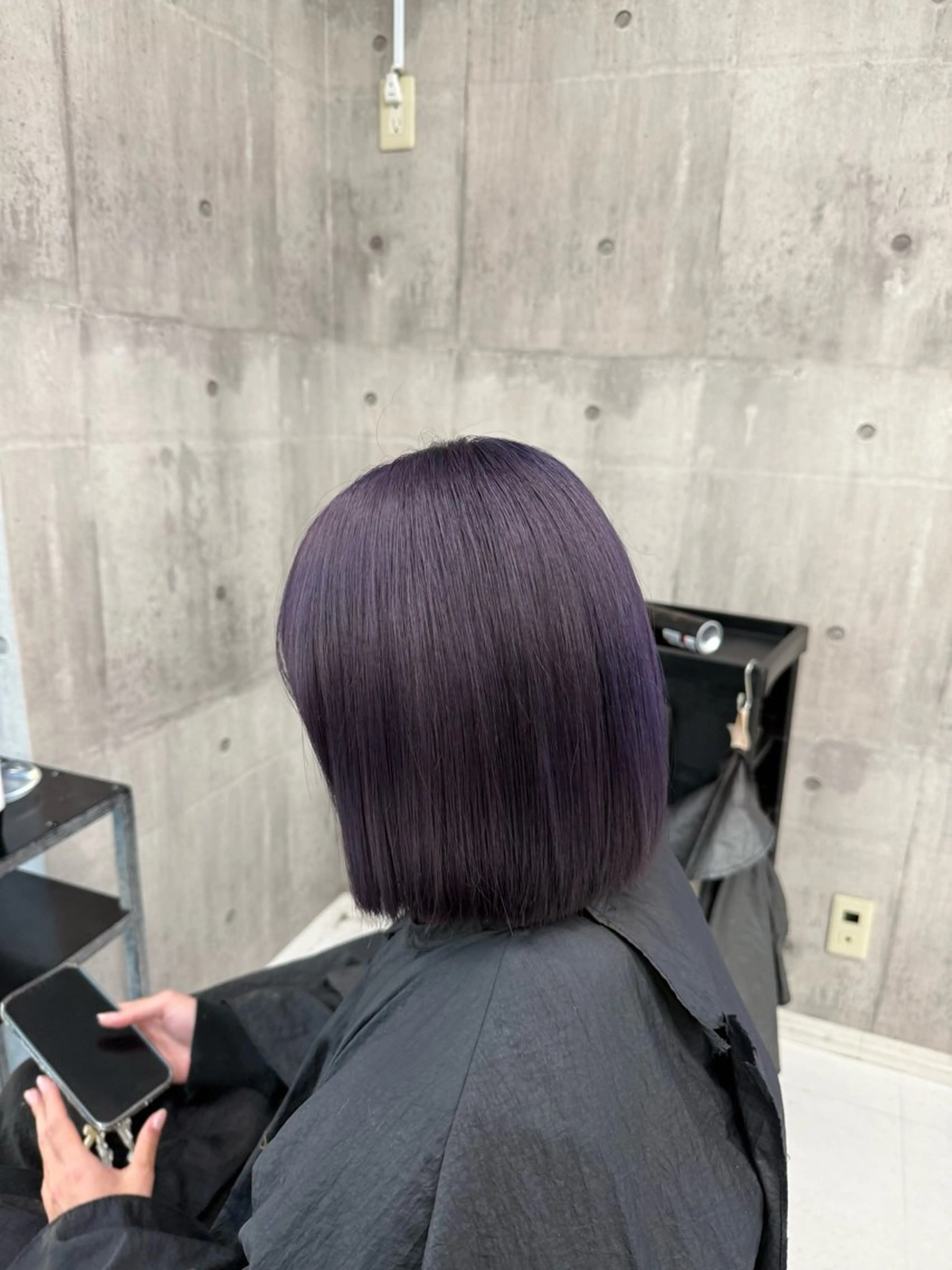 ミディアム カラー メンズ メンズブリーチ ブリーチ ヘアカラー トリートメント ☁️かずき☁️青.紫 推し活カラー💫のヘアスタイル