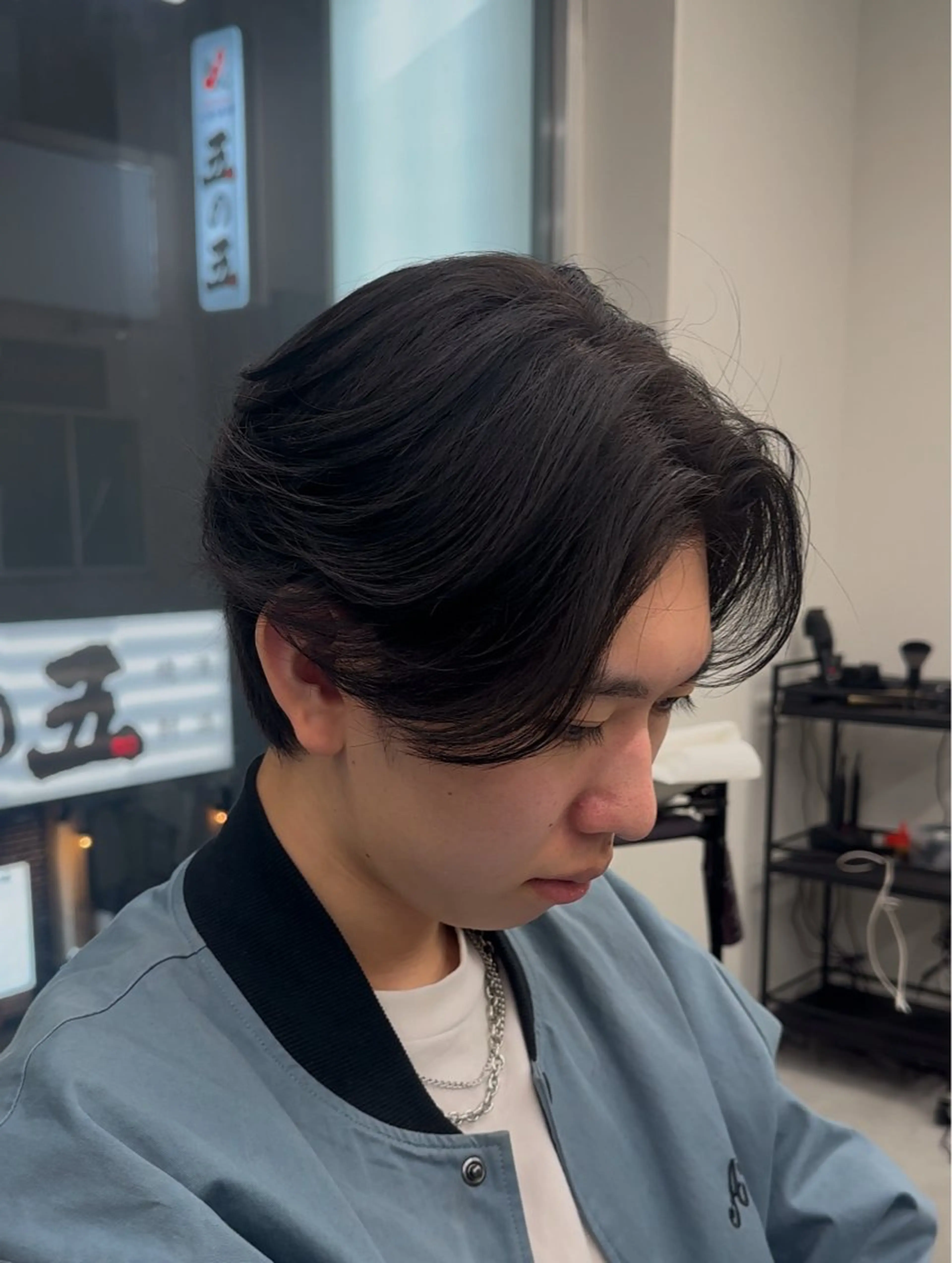 ミディアム メンズ カット ニュアンス/フェザー /ウルフ/伶馬のヘアスタイル