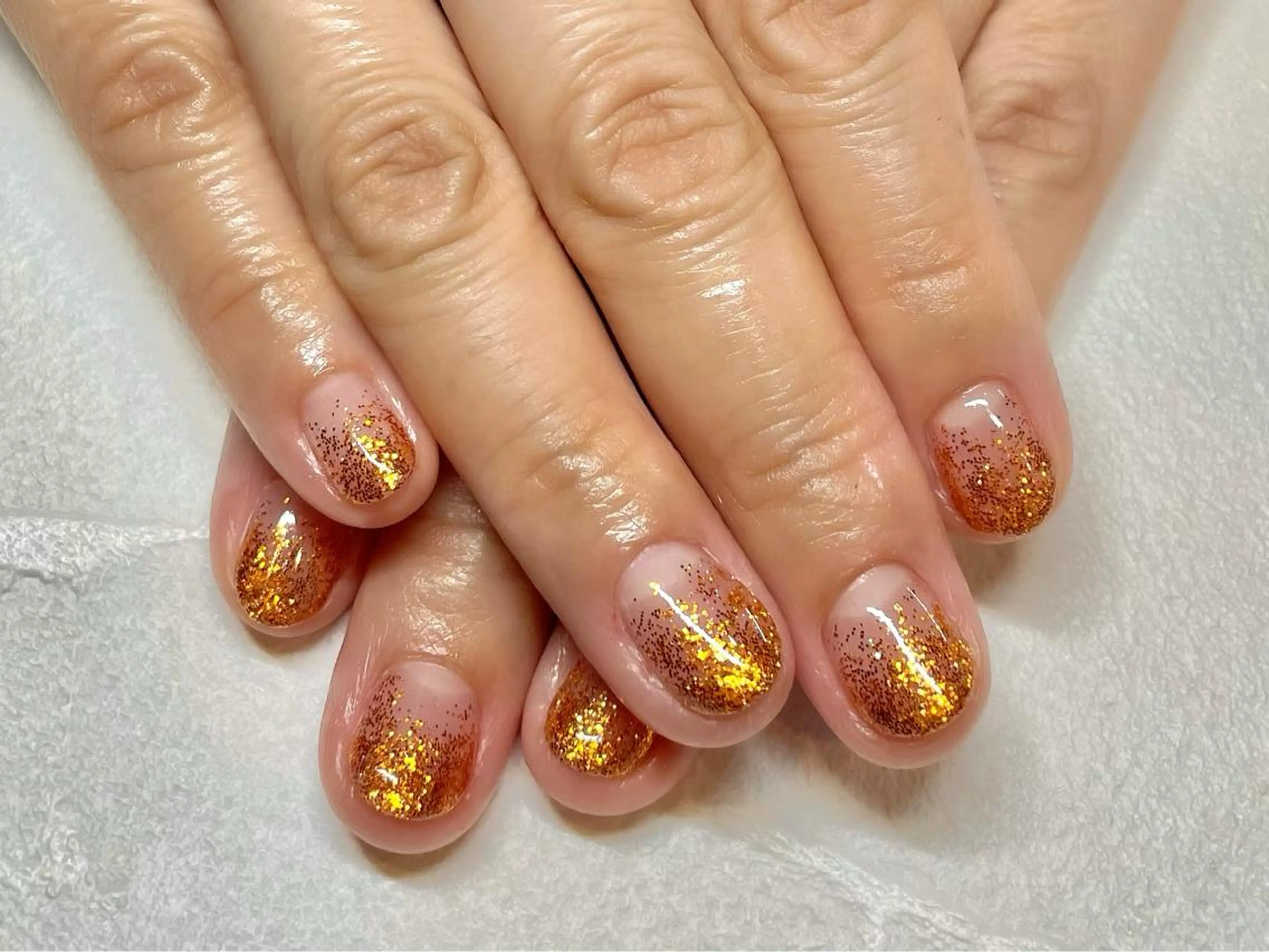 ネイル グラデーション ラメ(グリッター) ラメグラデーション ささき れいなのネイルデザイン