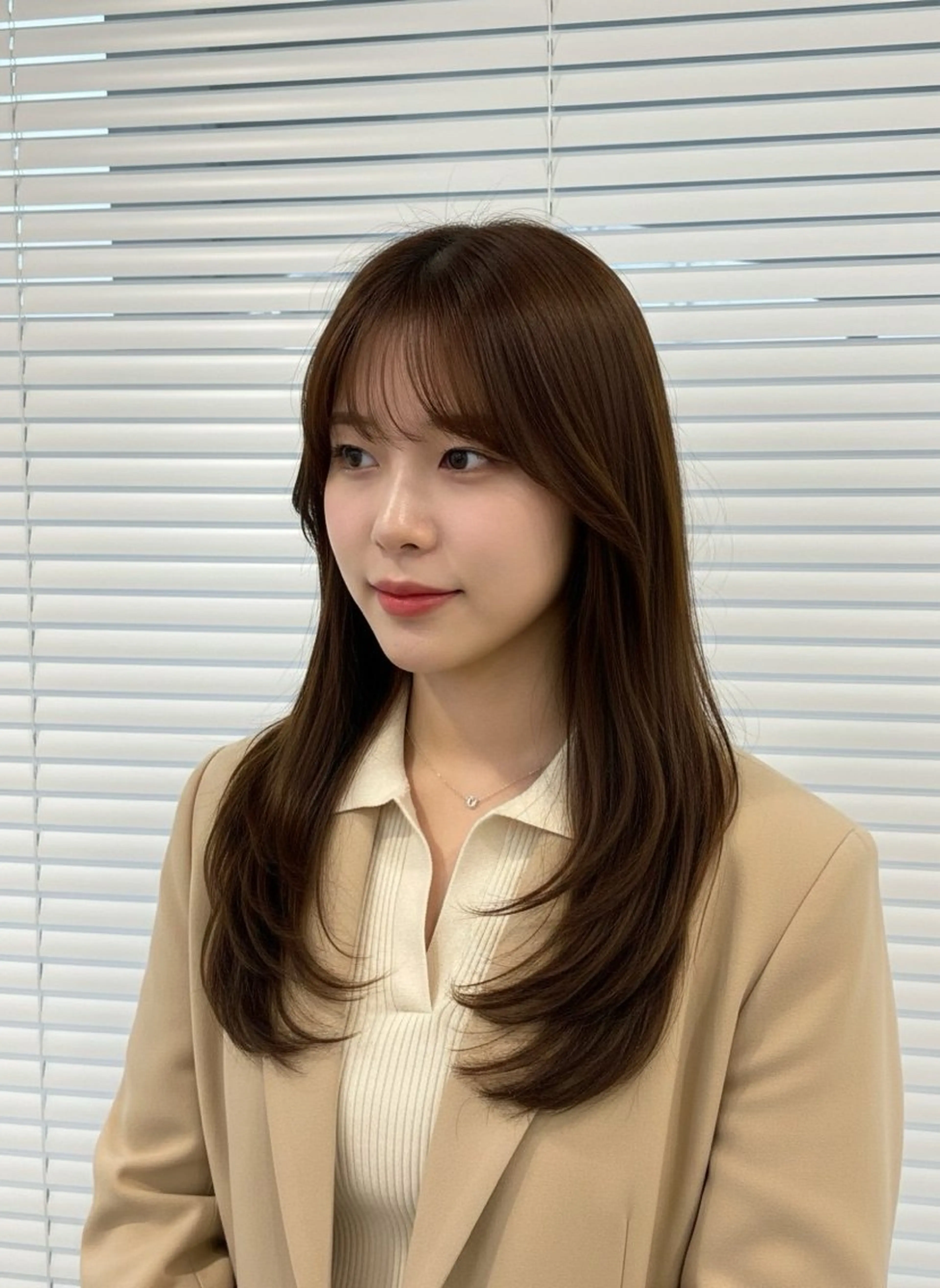 ロング 🥯縮毛/レイヤー/ ベージュヘア🥯のヘアスタイル