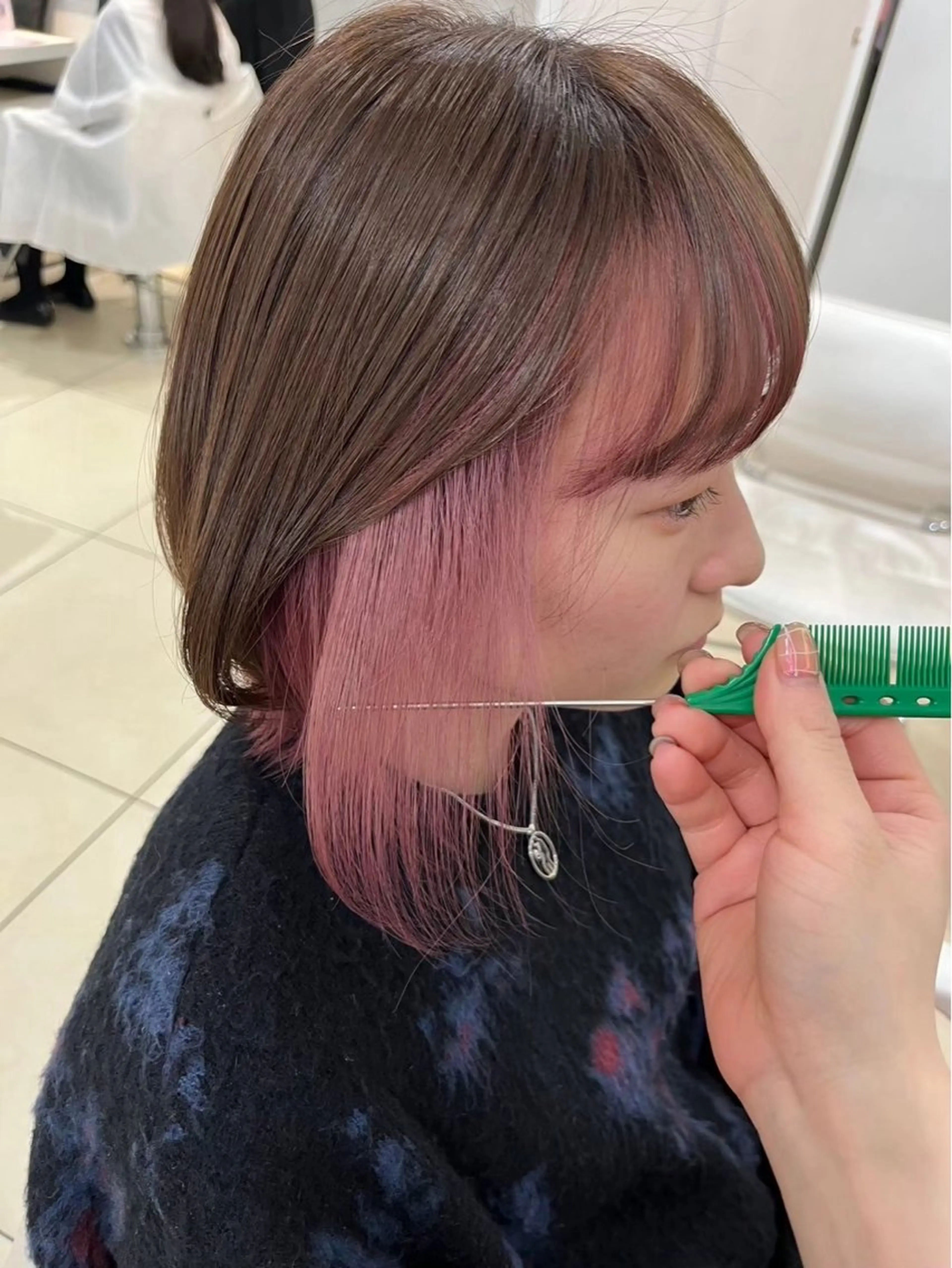 セミロング ヘアカラー [髪質改善カラー] 光^._.^の眉毛・アイブロウイメージ