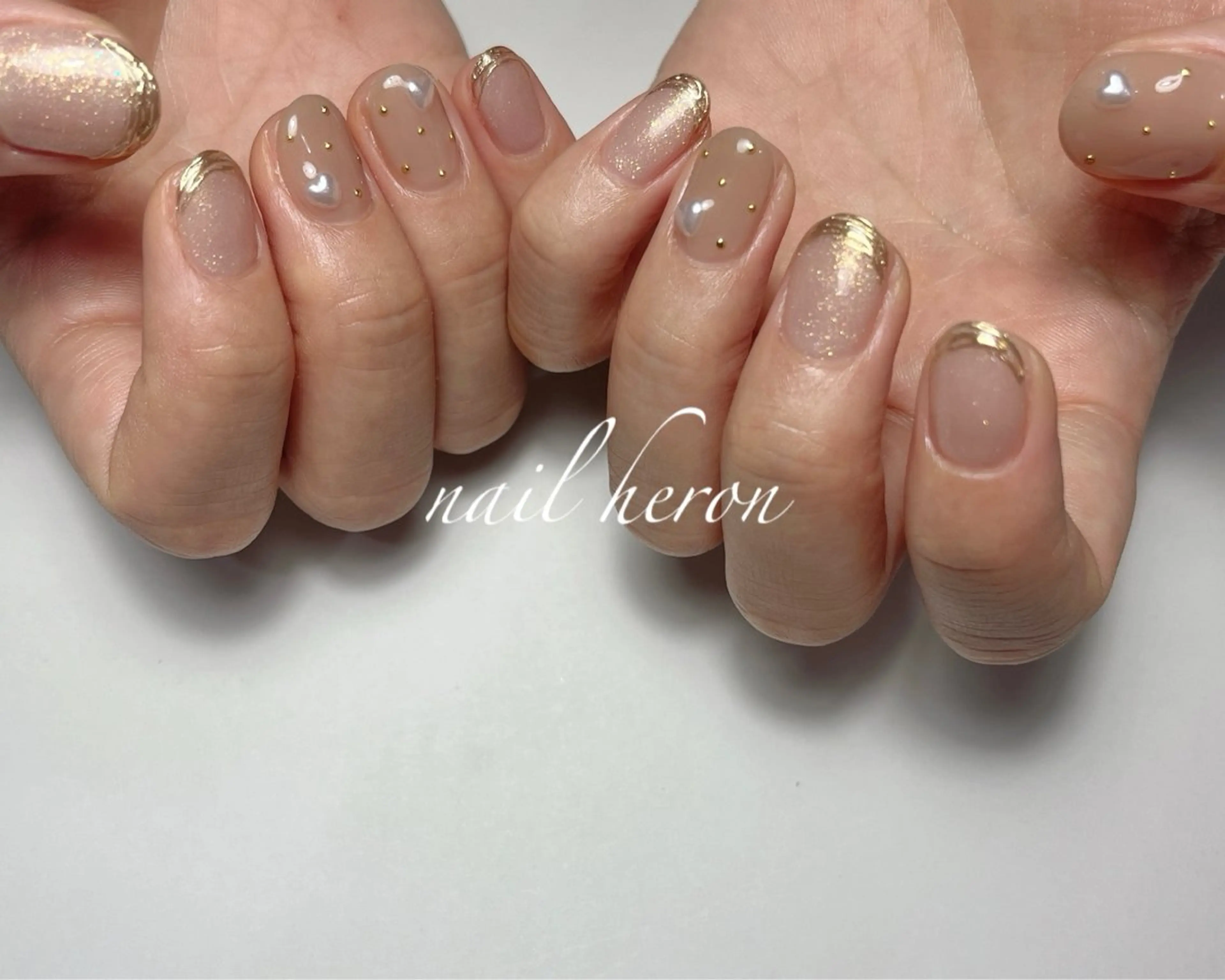 ネイル ハート ハンドネイル nail heron所属・saki_ nail heronのネイルデザイン