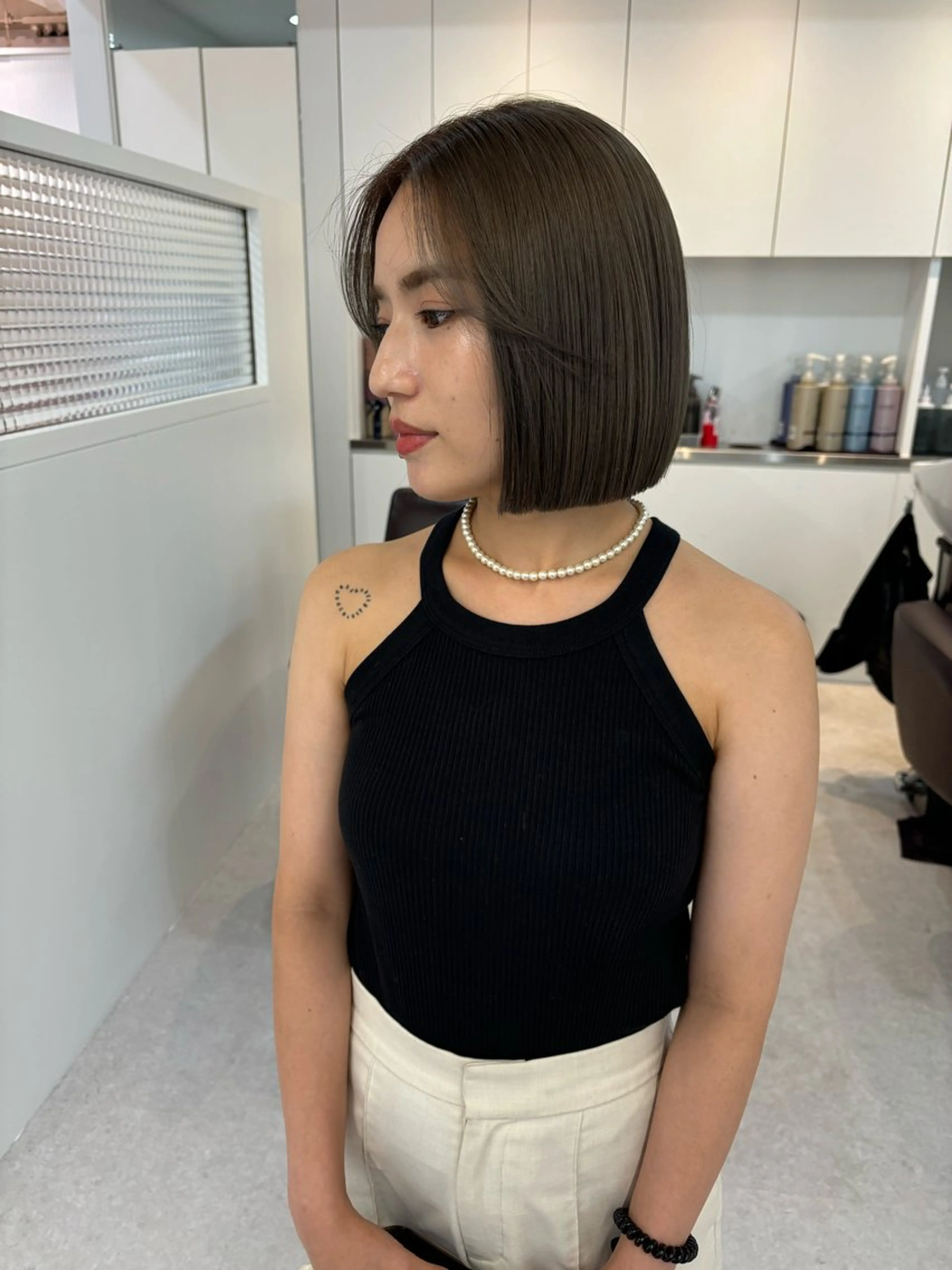 ショート ボブ カット ヘアカラー masa/ボブ特化/ ぷつっとボブのヘアスタイル