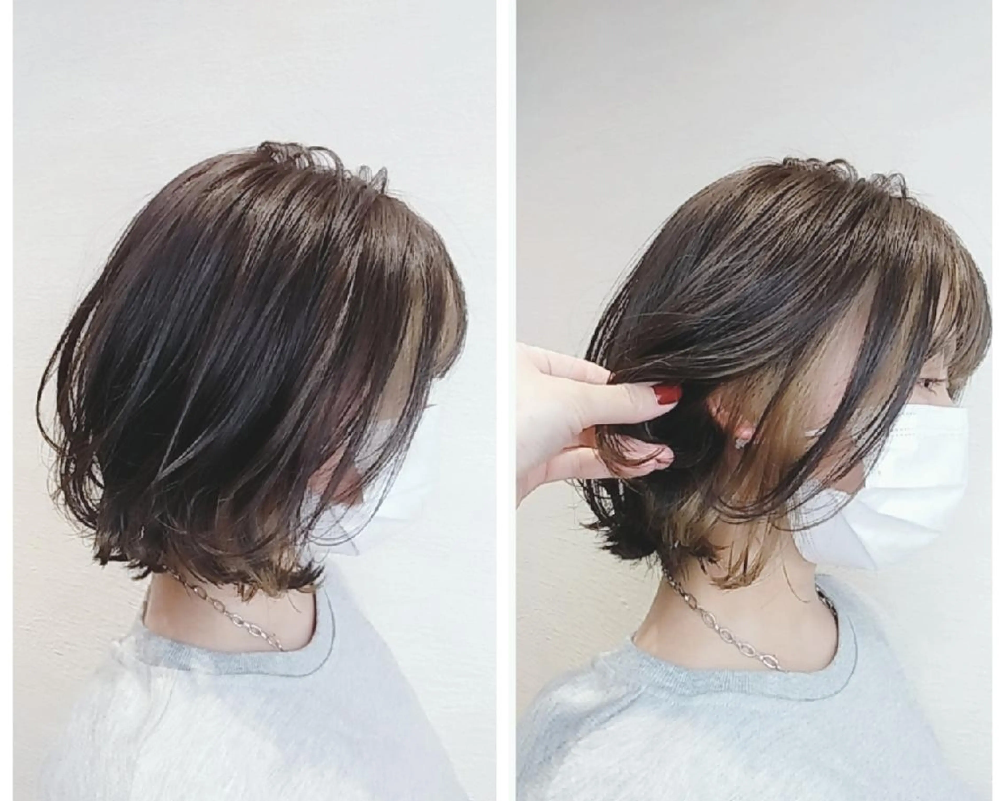 カラー アッシュ アッシュブラウン ミストバング ベージュカラー ブラウンカラー kijima ricoのヘアスタイル
