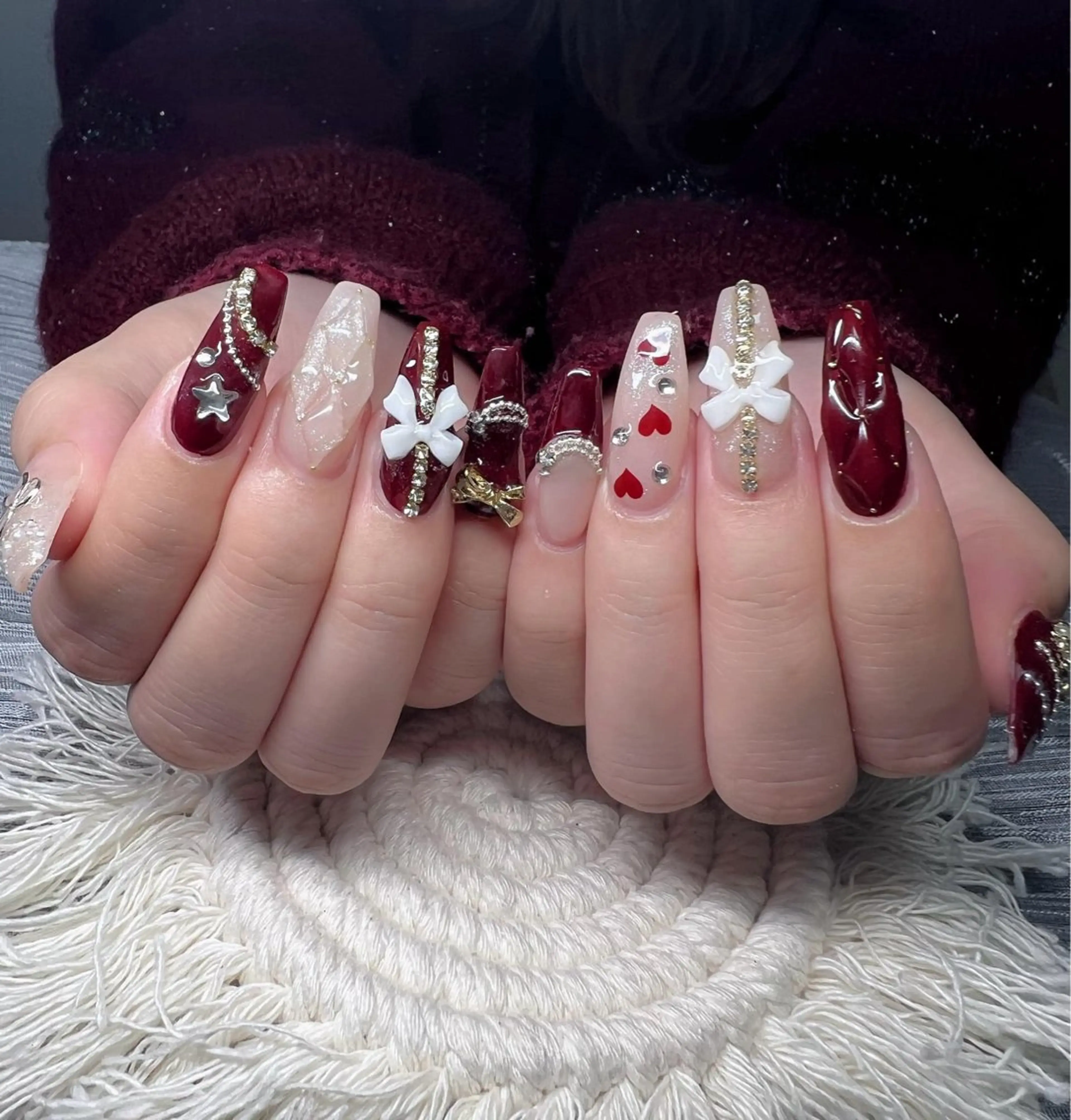 ネイル オーロラネイル チークネイル 長さ出し フットネイル フレンチネイル Lee Nails チップ長さだし専門店のネイルデザイン