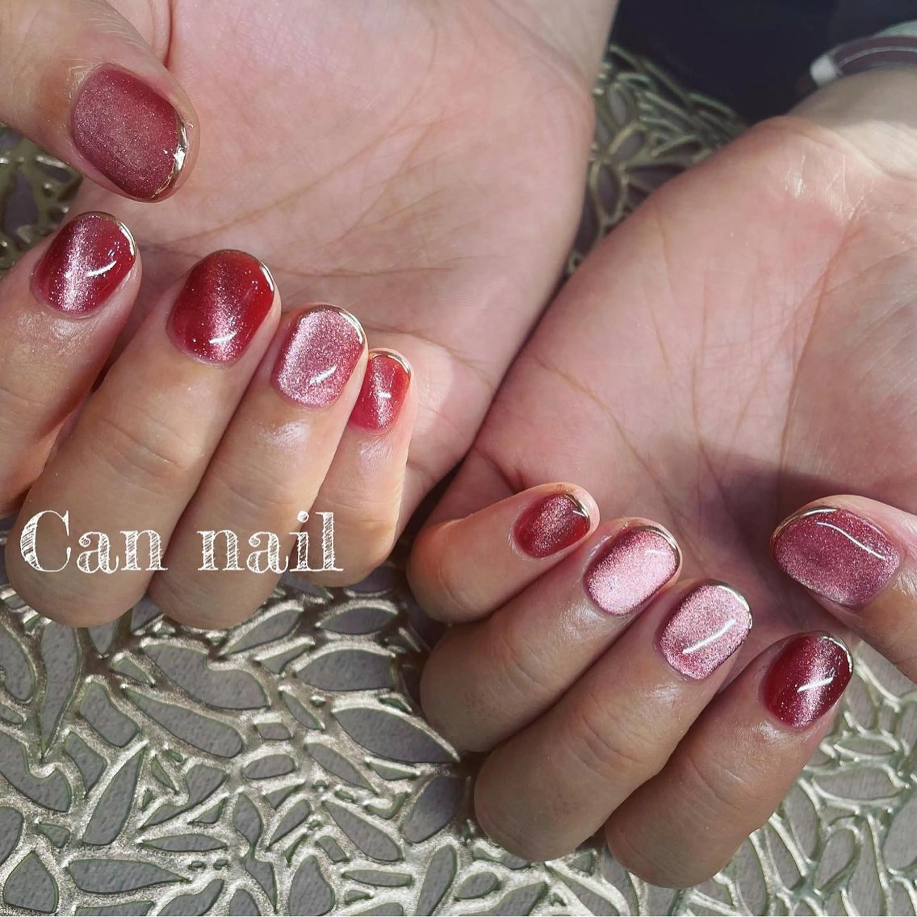 ショート ネイル ミラーネイル ハンドネイル Parfum パルファンのネイルデザイン