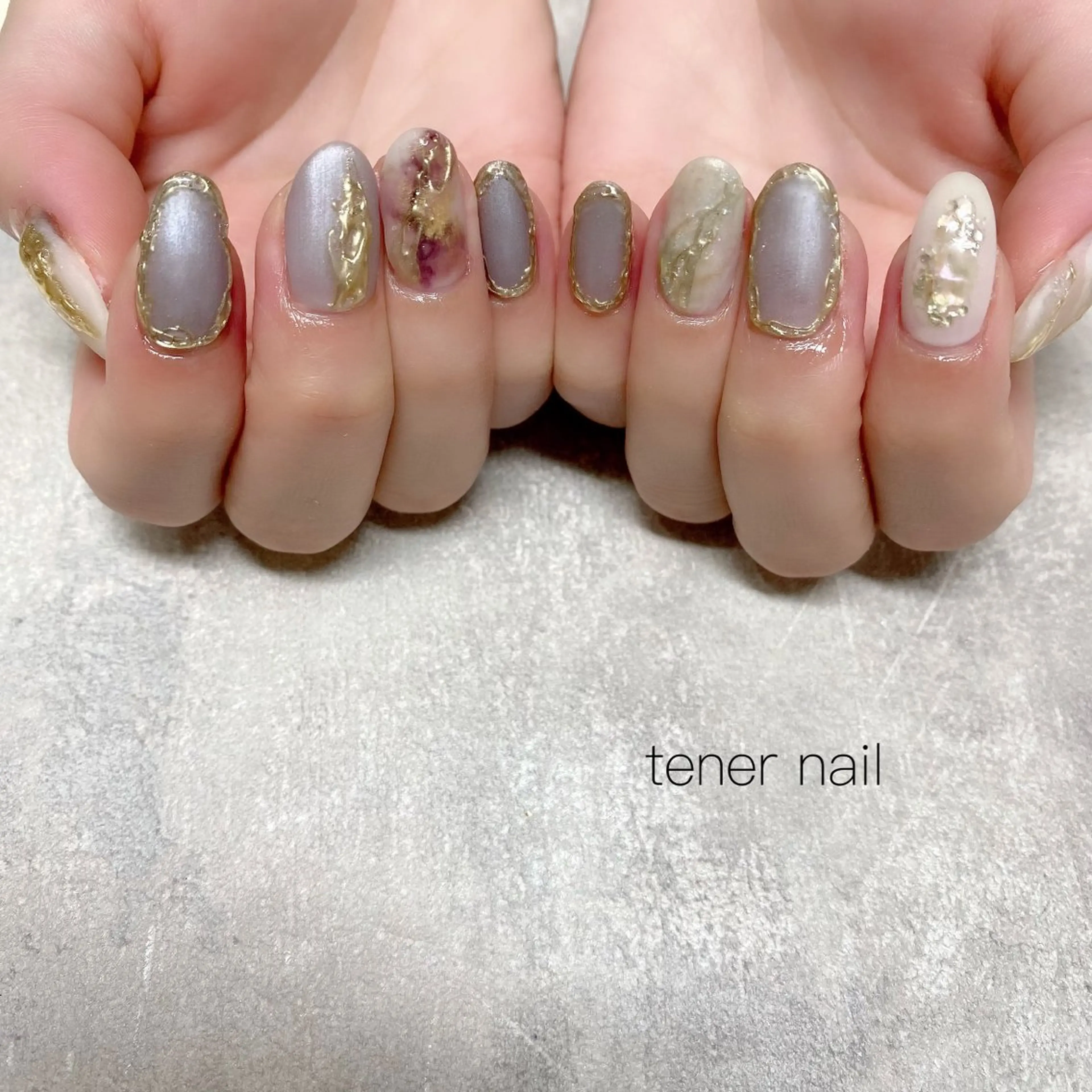 ネイル マットネイル ハンドネイル テネルネイル tener nailのネイルデザイン