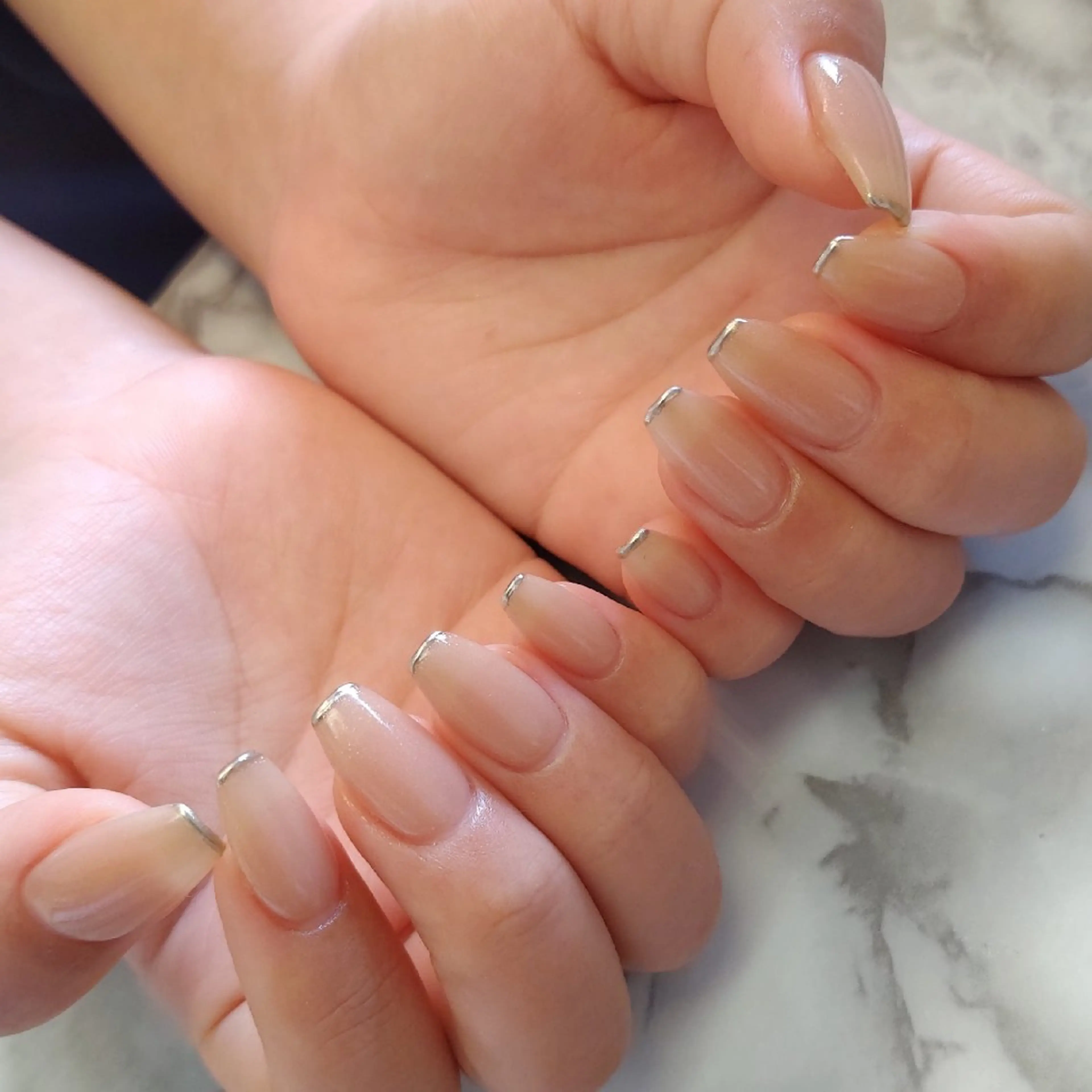 ネイル フレンチネイル ミラーネイル ジェヌインネイル 河内のネイルデザイン