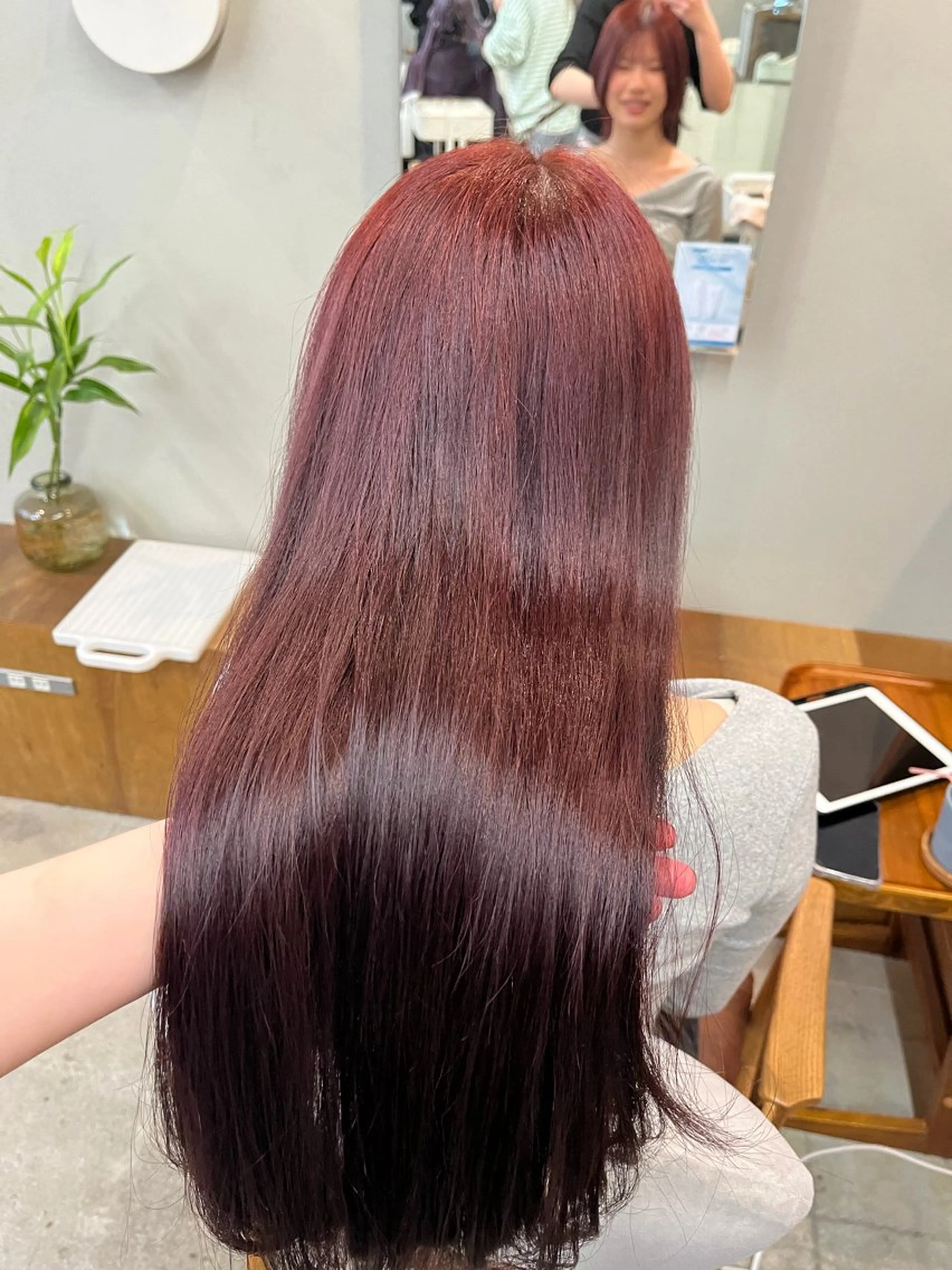 ロング カラー ヘアカラー トリートメント 🌼花屋併設🌼 木下奈々望のヘアスタイル