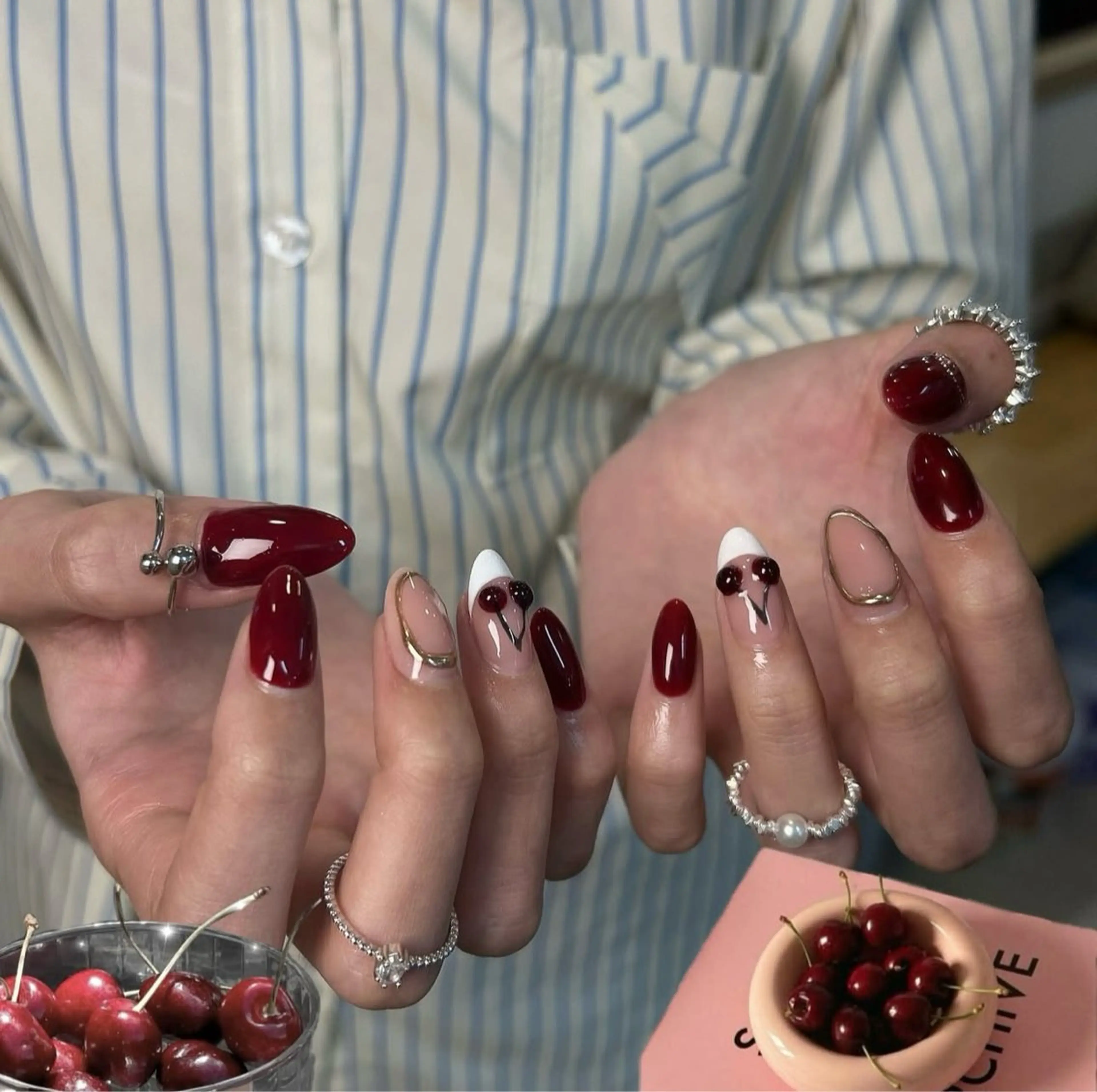 ネイル 韓国ネイル 持ち込み ニュアンスネイル ネイルチップ ハンドネイル TABI ANA.CHUOのネイルデザイン