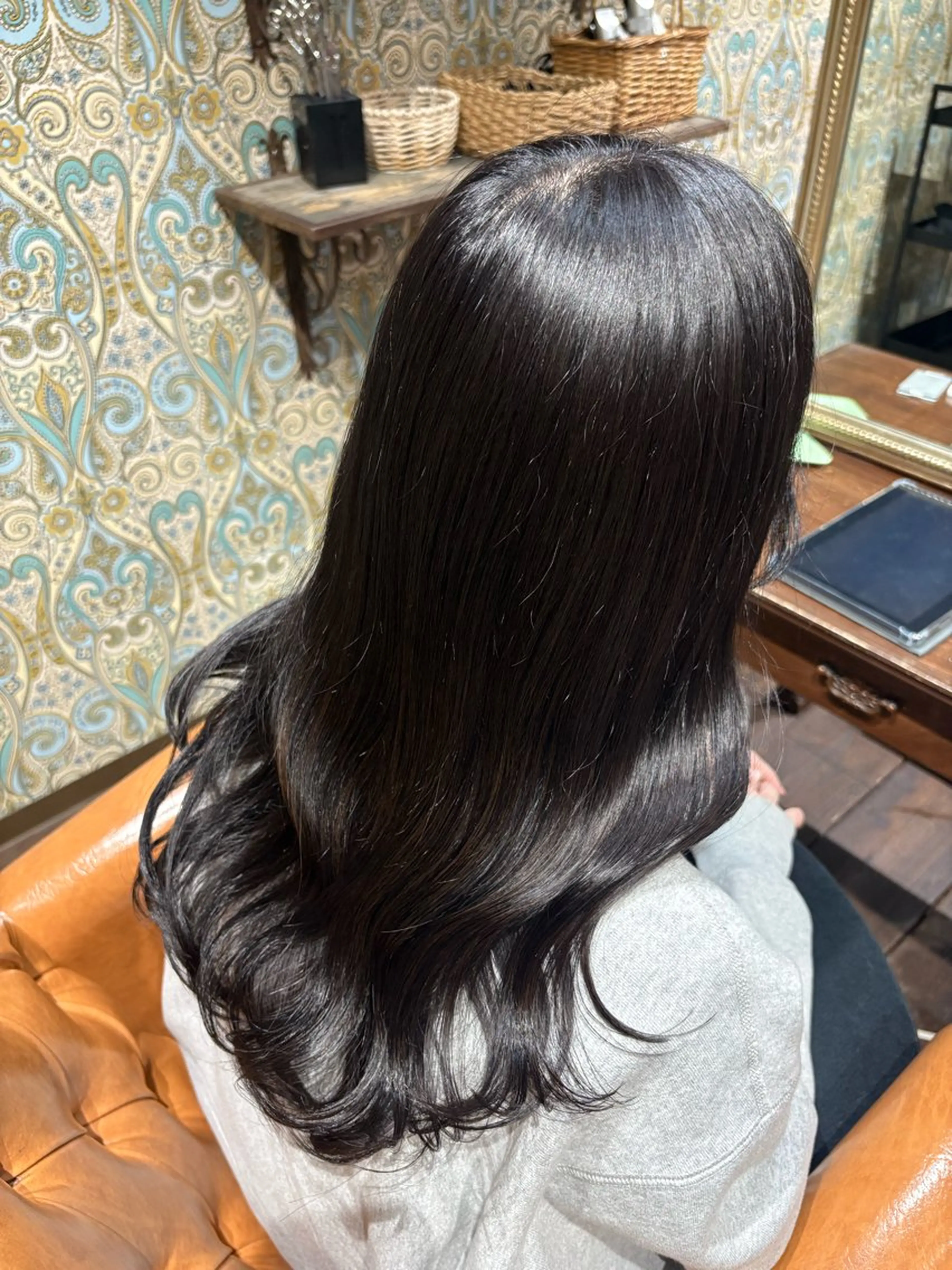 セミロング カラー ケアカラー カット ヘアカラー トリートメント なぎさ 🎀  / 透明感カラー/心斎橋のヘアスタイル