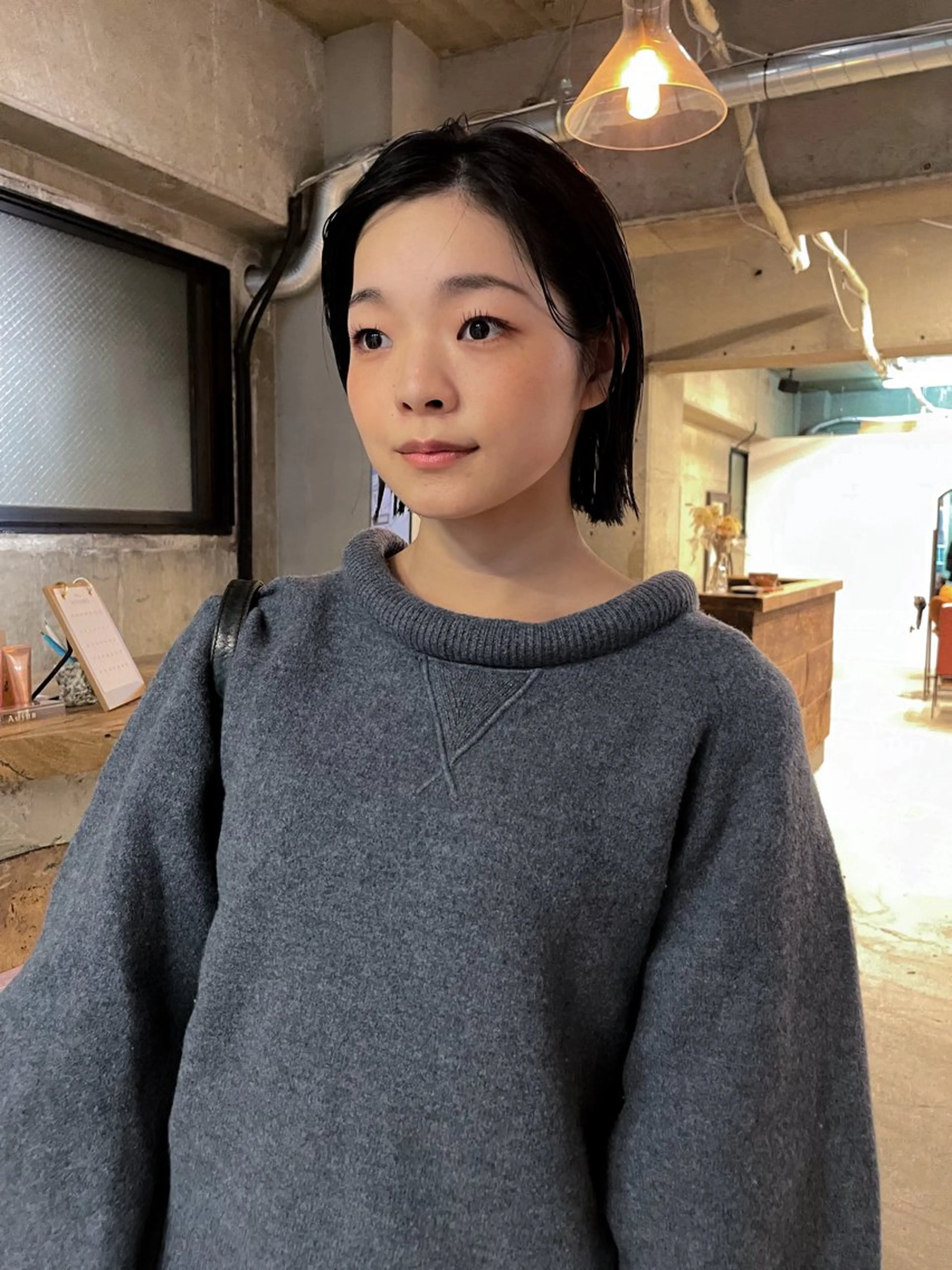 ショート カラー パーマ/レイヤー 岩山丈一郎のヘアスタイル