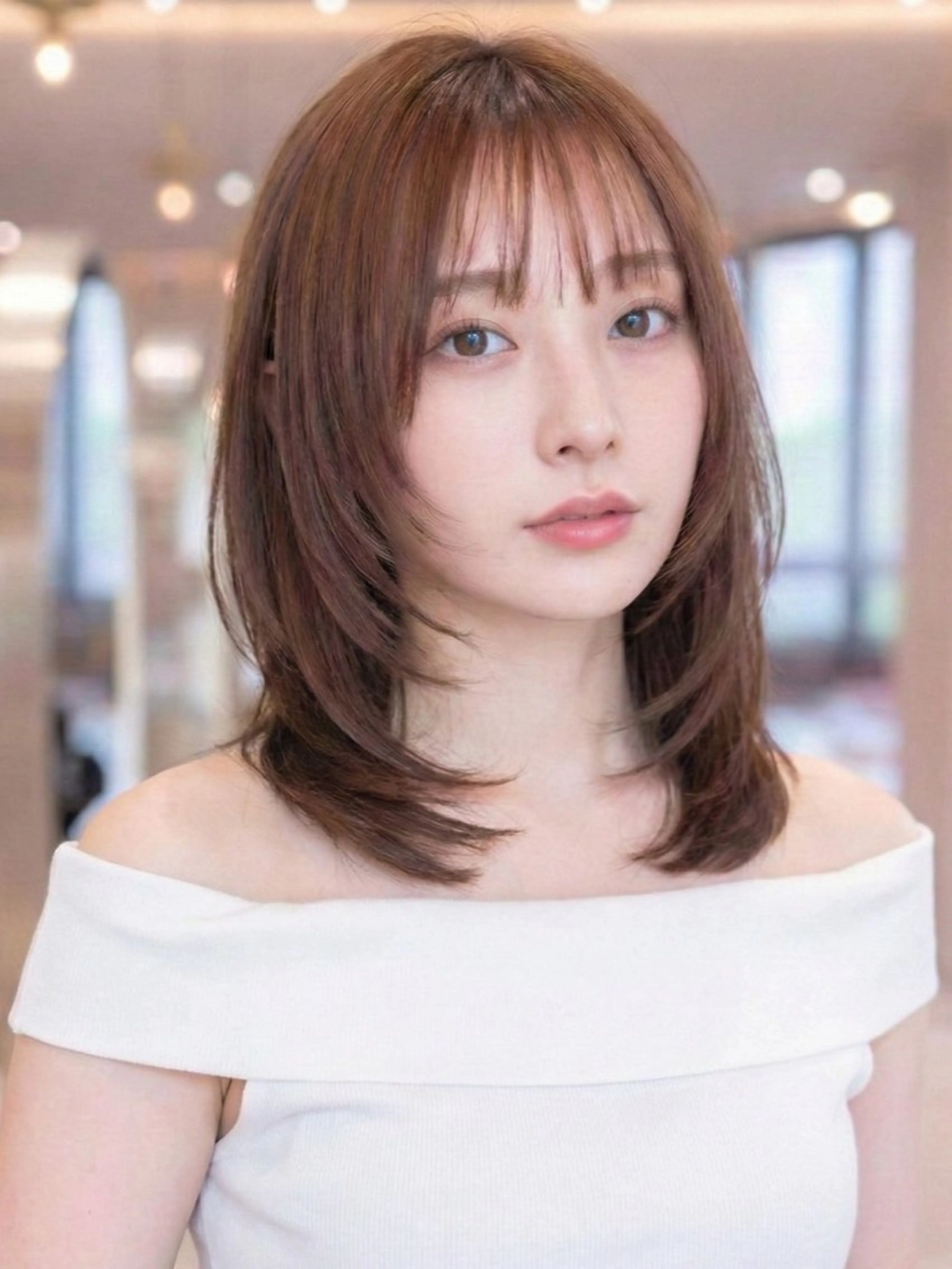 ミディアム カラー カット ヘアカラー トリートメント GULGUL 小関 伊吹のヘアスタイル
