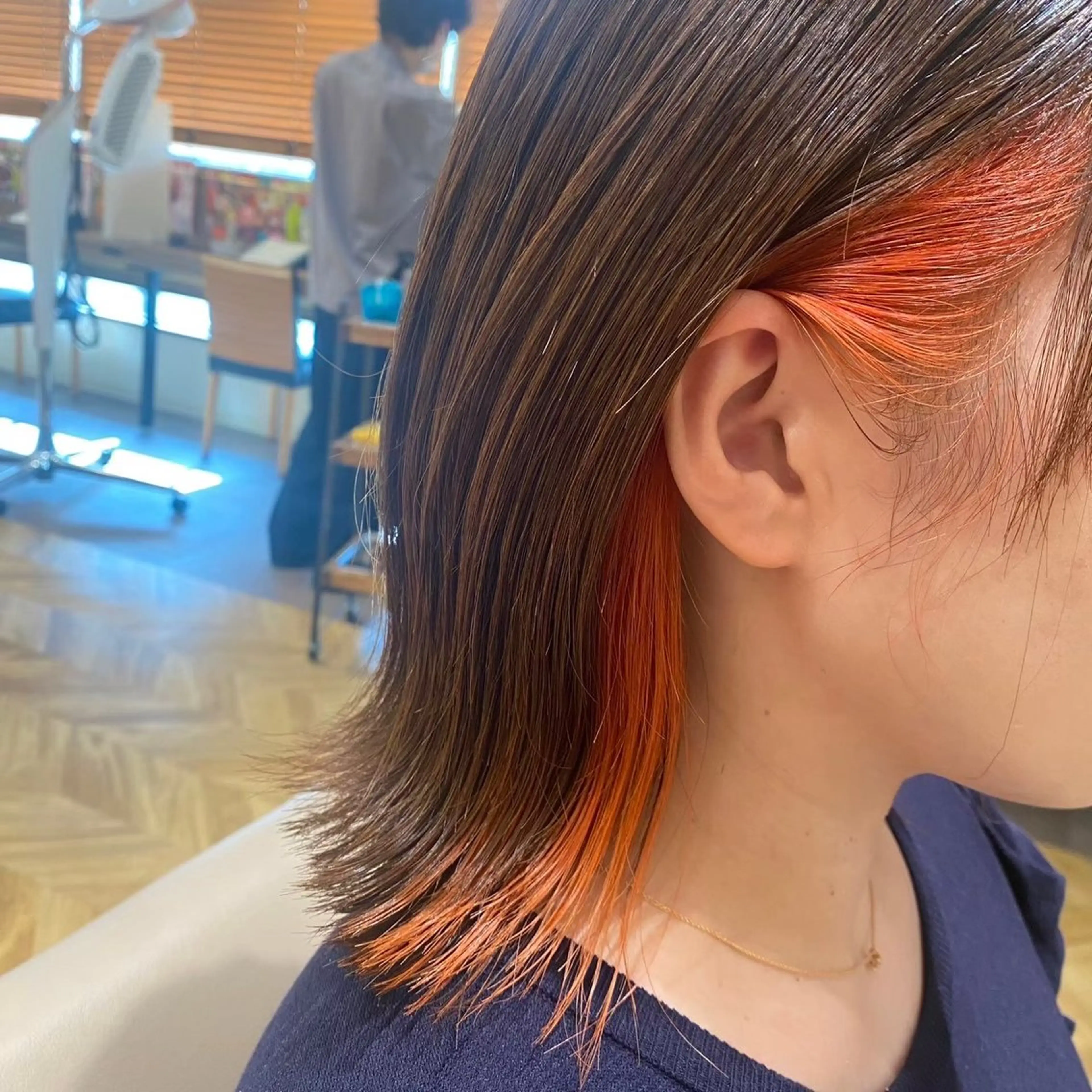 セミロング カラー インナーカラー 卒業式のヘアスタイル 🫧RYOグレージュ /透け感カラー🫧のヘアスタイル