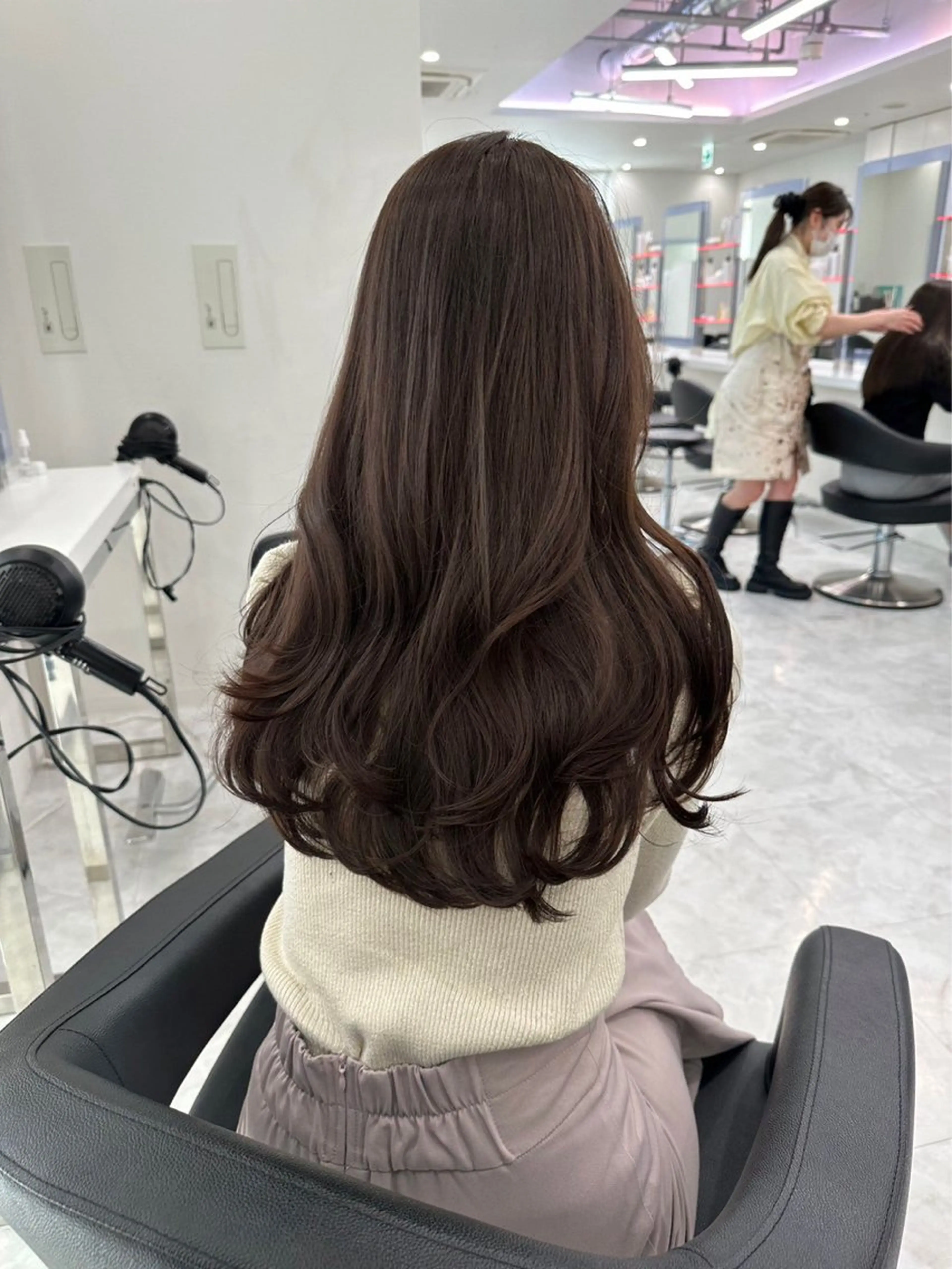 ロング カラー ヘアカラー トリートメント 透明感カラー🫖🍑 /ririkaのヘアスタイル