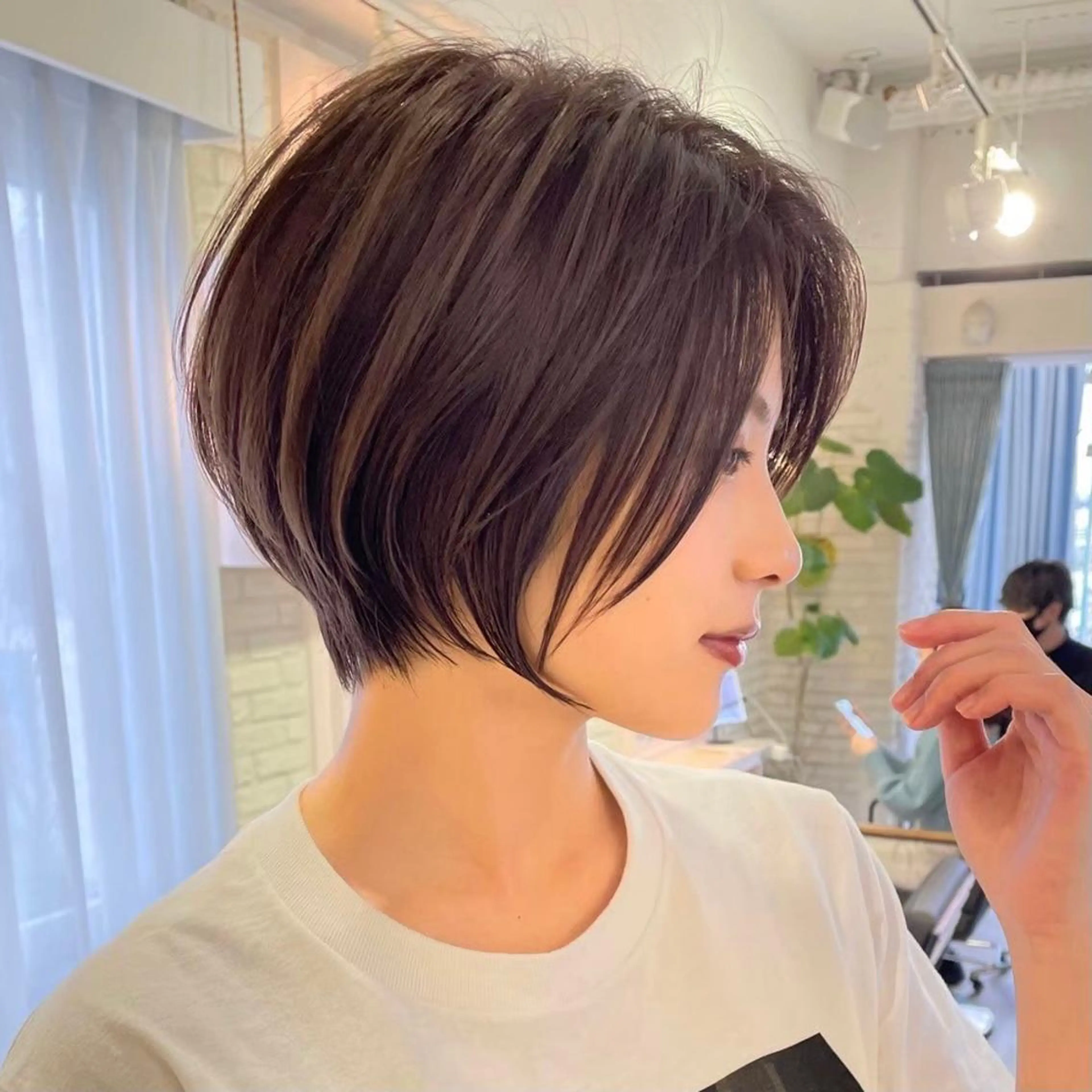 ショート カラー ハイライトカラー ハイライト 似合わせカット ショートヘア トリートメント カット ヘアカラー トリートメント 縮毛/レイヤー 韓国/橋口のヘアスタイル