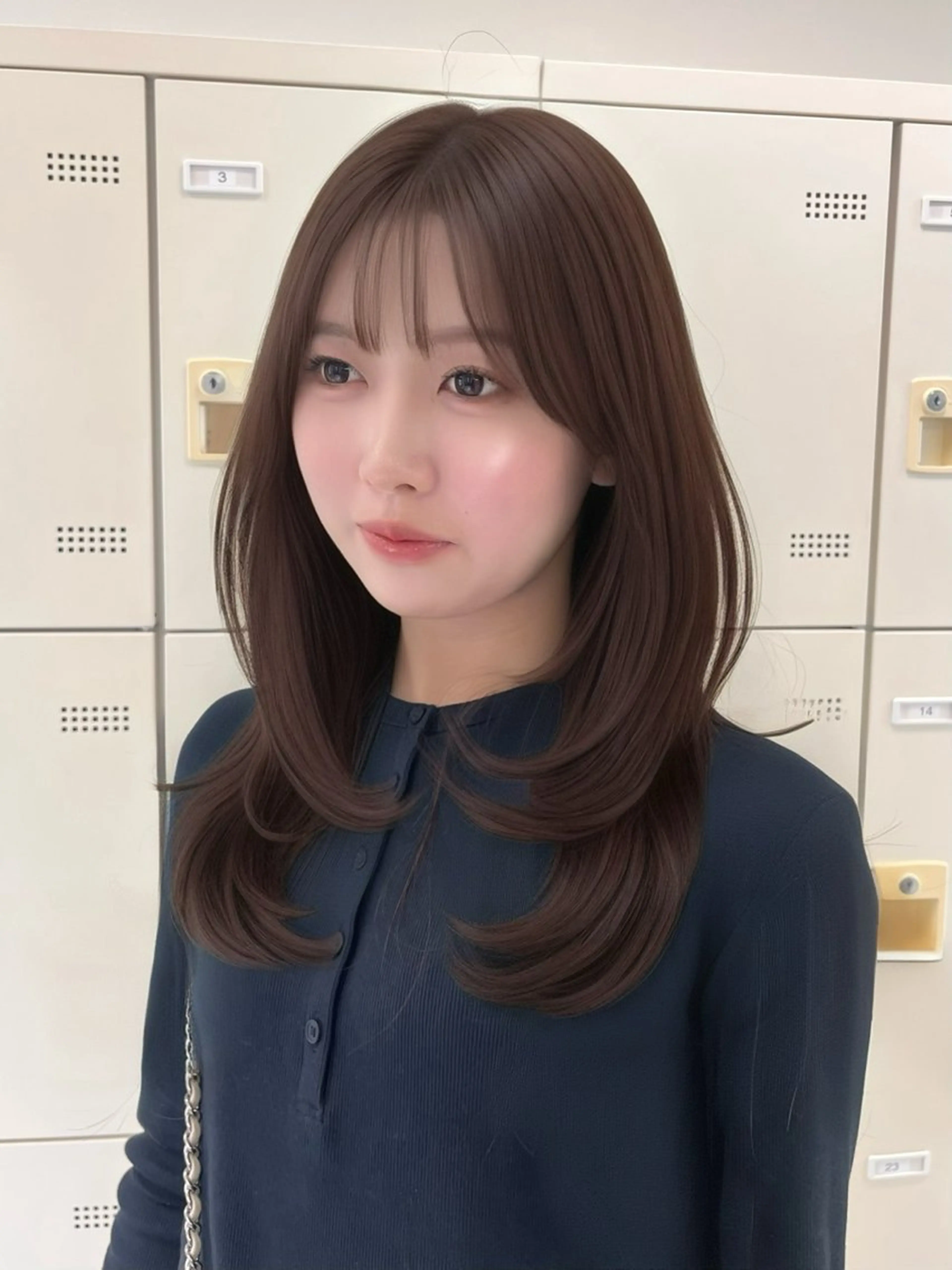 ロング ヘアカラー トリートメント ヘッドスパ ♡ナチュラルガーリー ♡ベージュ♡RINAのヘアスタイル