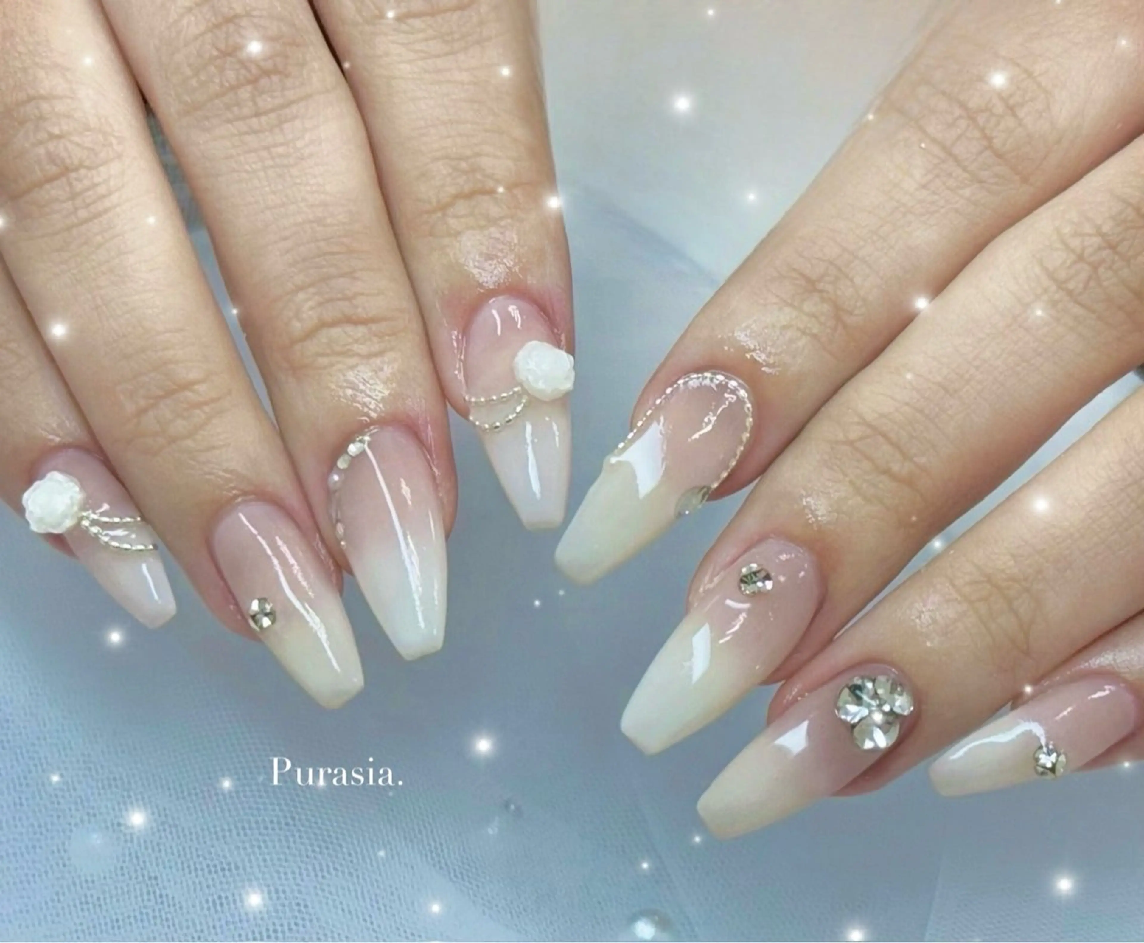 ネイル ハンドネイル Purasia高橋✧ マグ/ワンホン/地雷のネイルデザイン