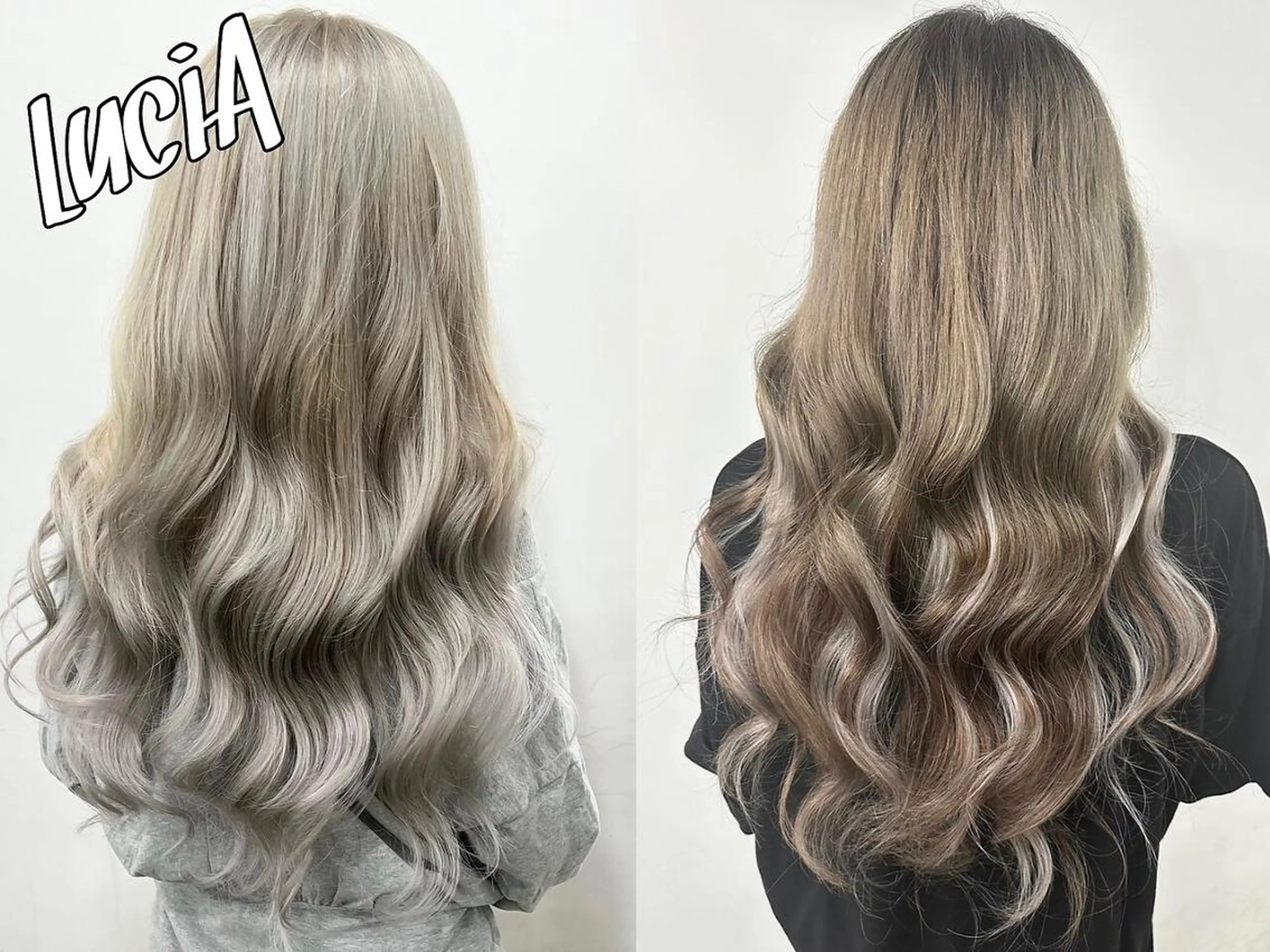 ロング ヘアアレンジ カラー MISAKIエクステ ブリーチ\5900のヘアスタイル