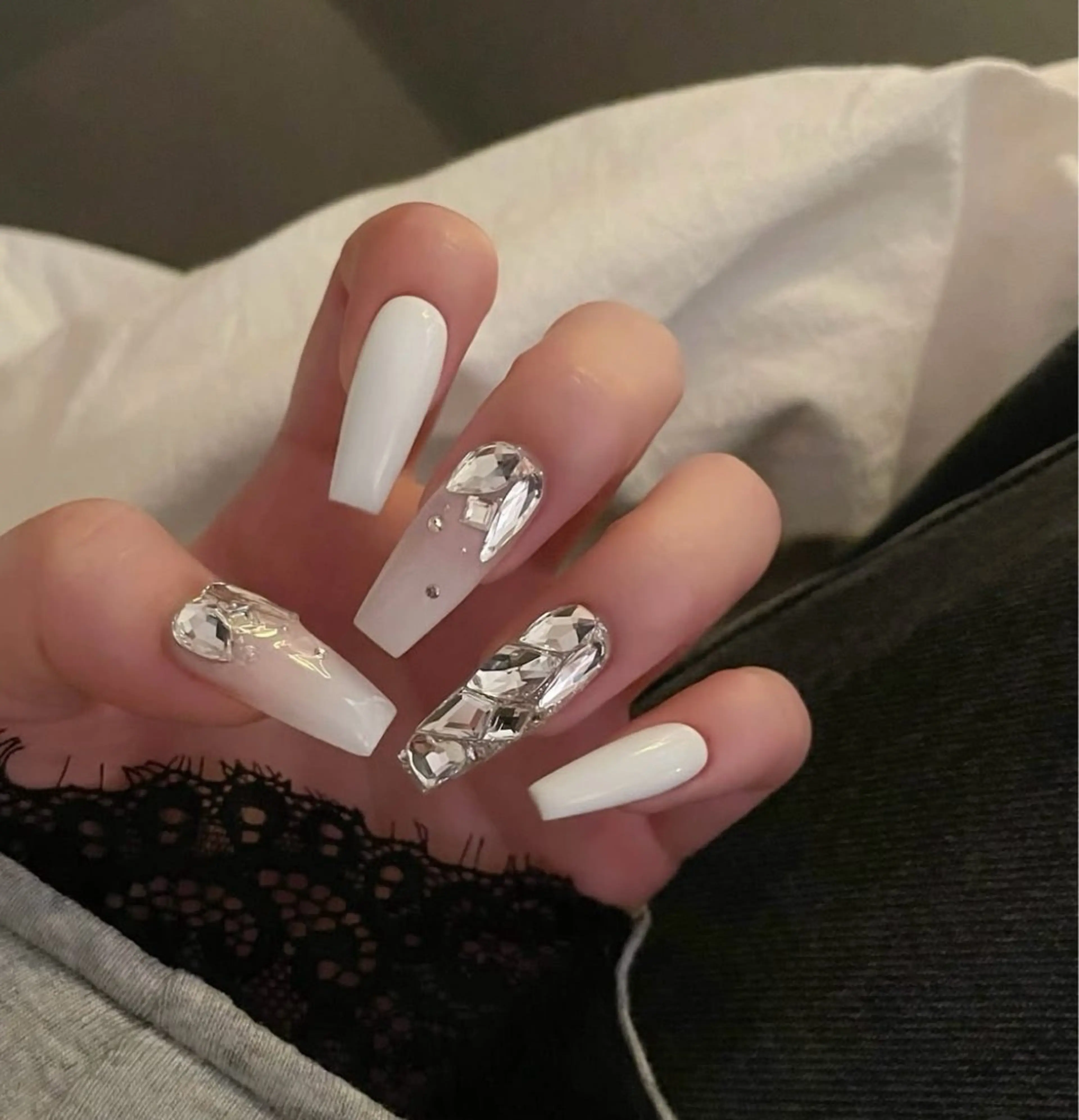 🤍チップ長さだし＋持ち込みデザイン6本の写真