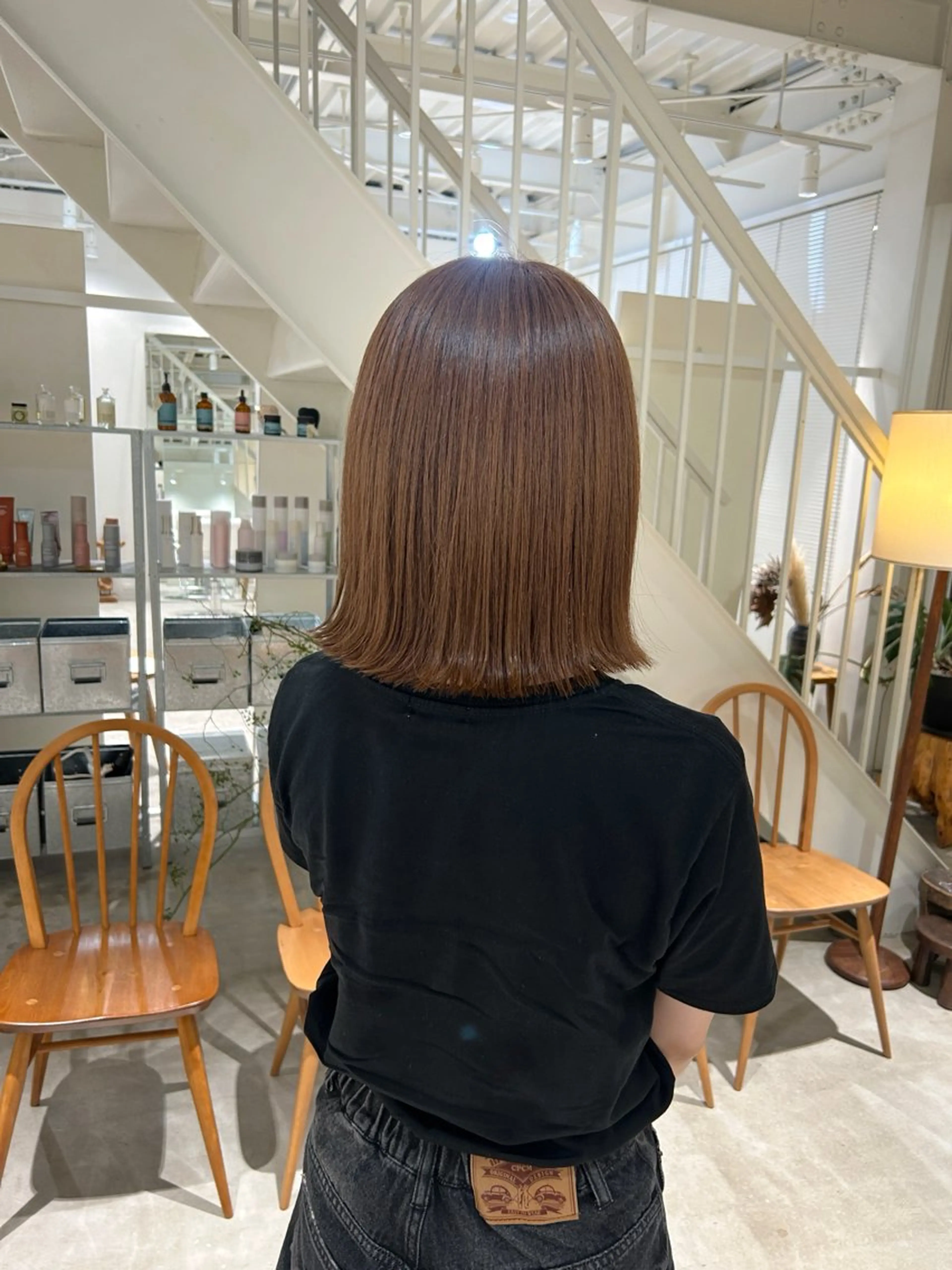 ミディアム カラー ヘアカラー 篠原 若奈のヘアスタイル