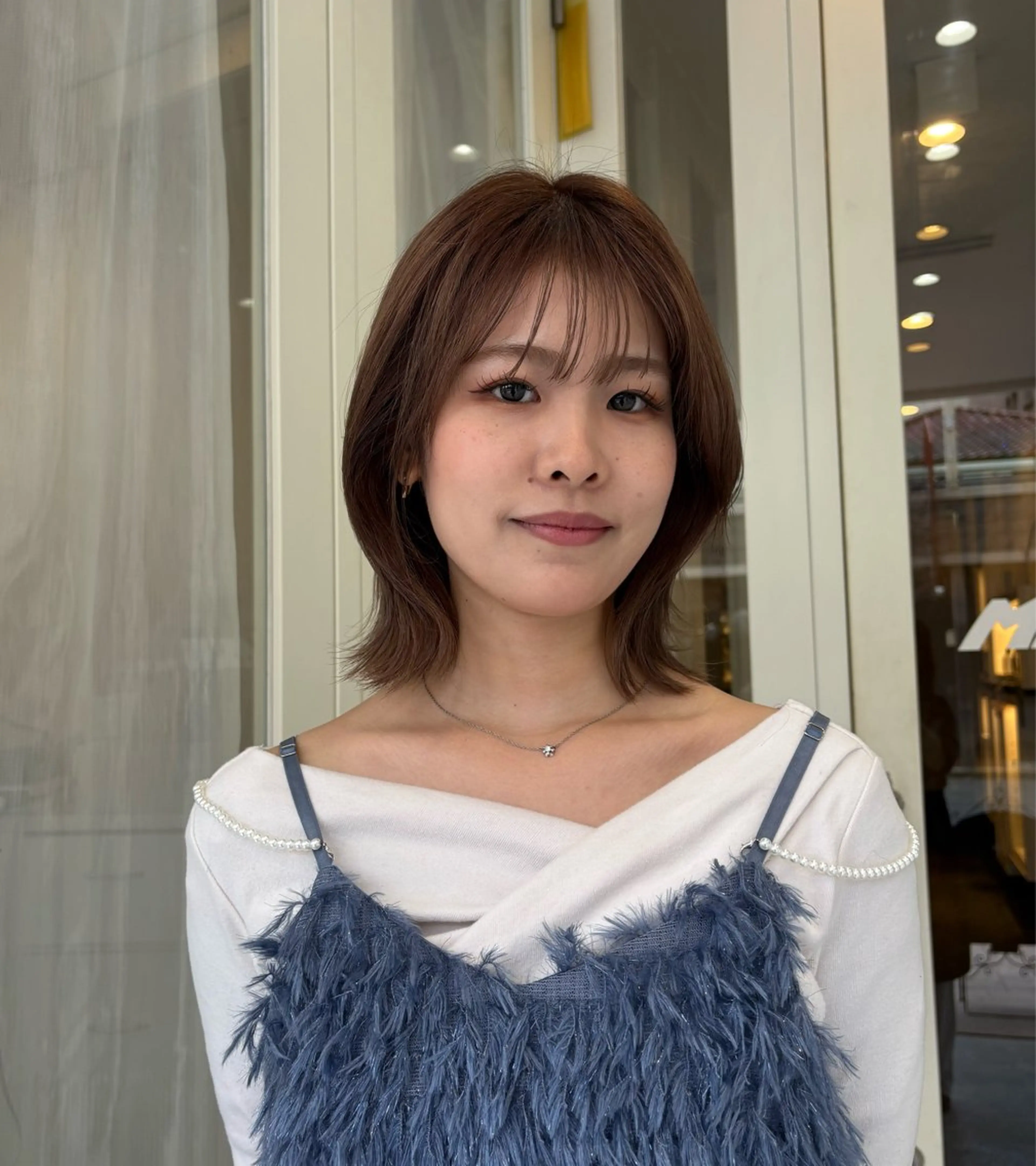 セミロング ヘアカラー ダメージレス縮毛矯 正・ブリーチMICOのヘアスタイル