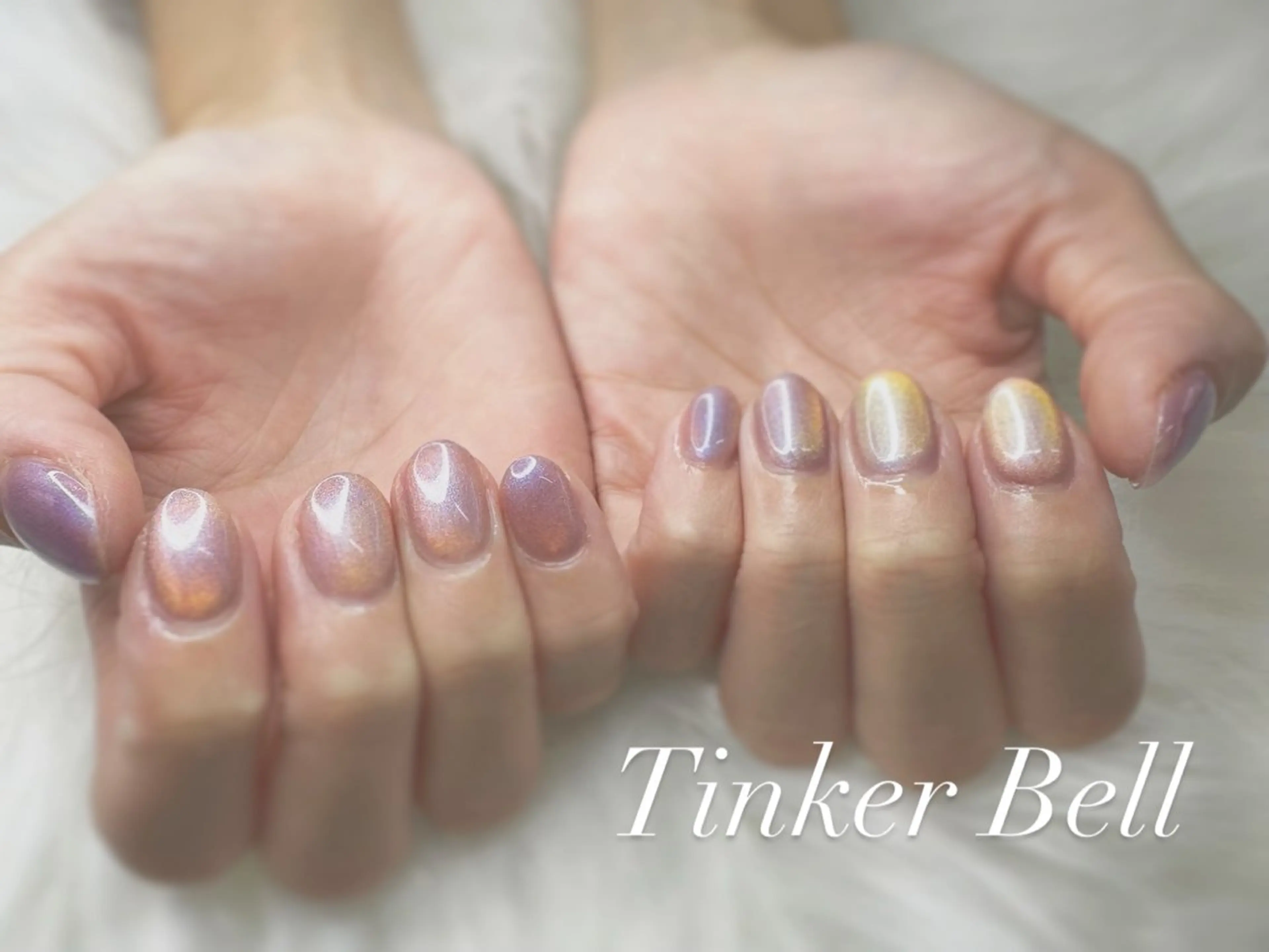 ネイル マグネットネイル ハンドネイル Tinker Bellのネイルデザイン