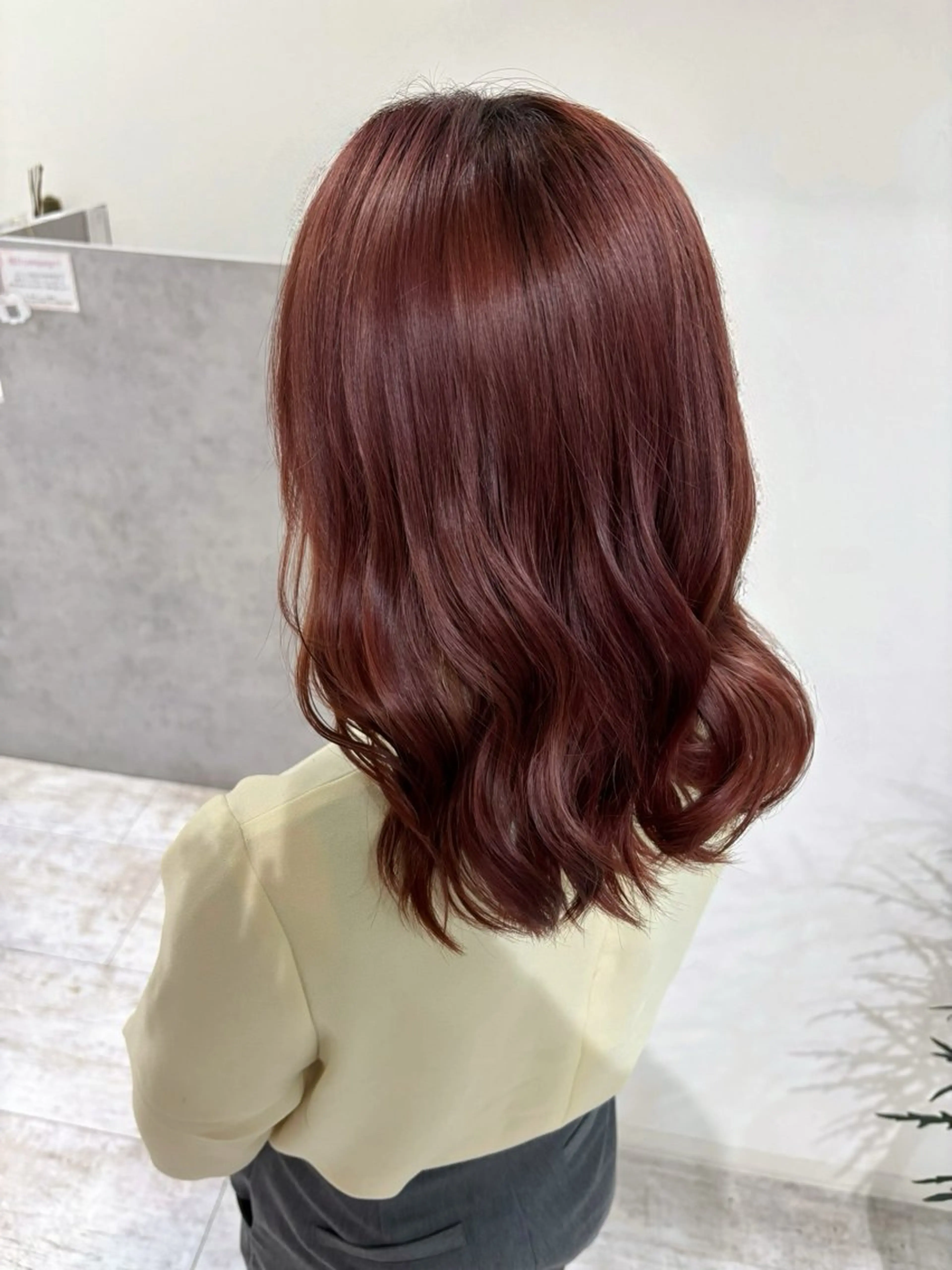セミロング カラー ブラウンカラー ピンクカラー ピンクブラウン ヘアカラー piLLon mayuのヘアスタイル