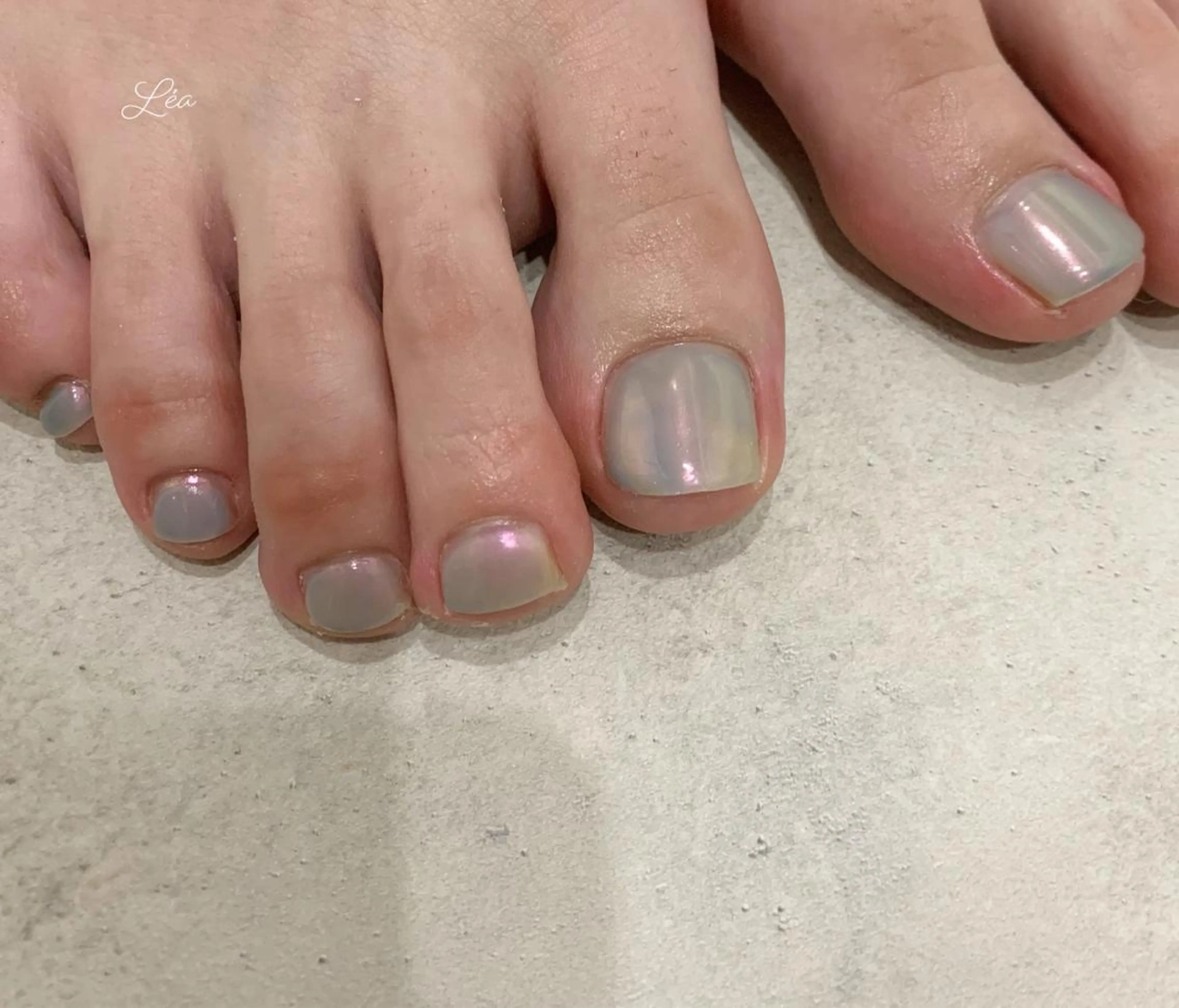 ネイル ジェルネイル ミラーネイル パラジェル Léa nailのネイルデザイン