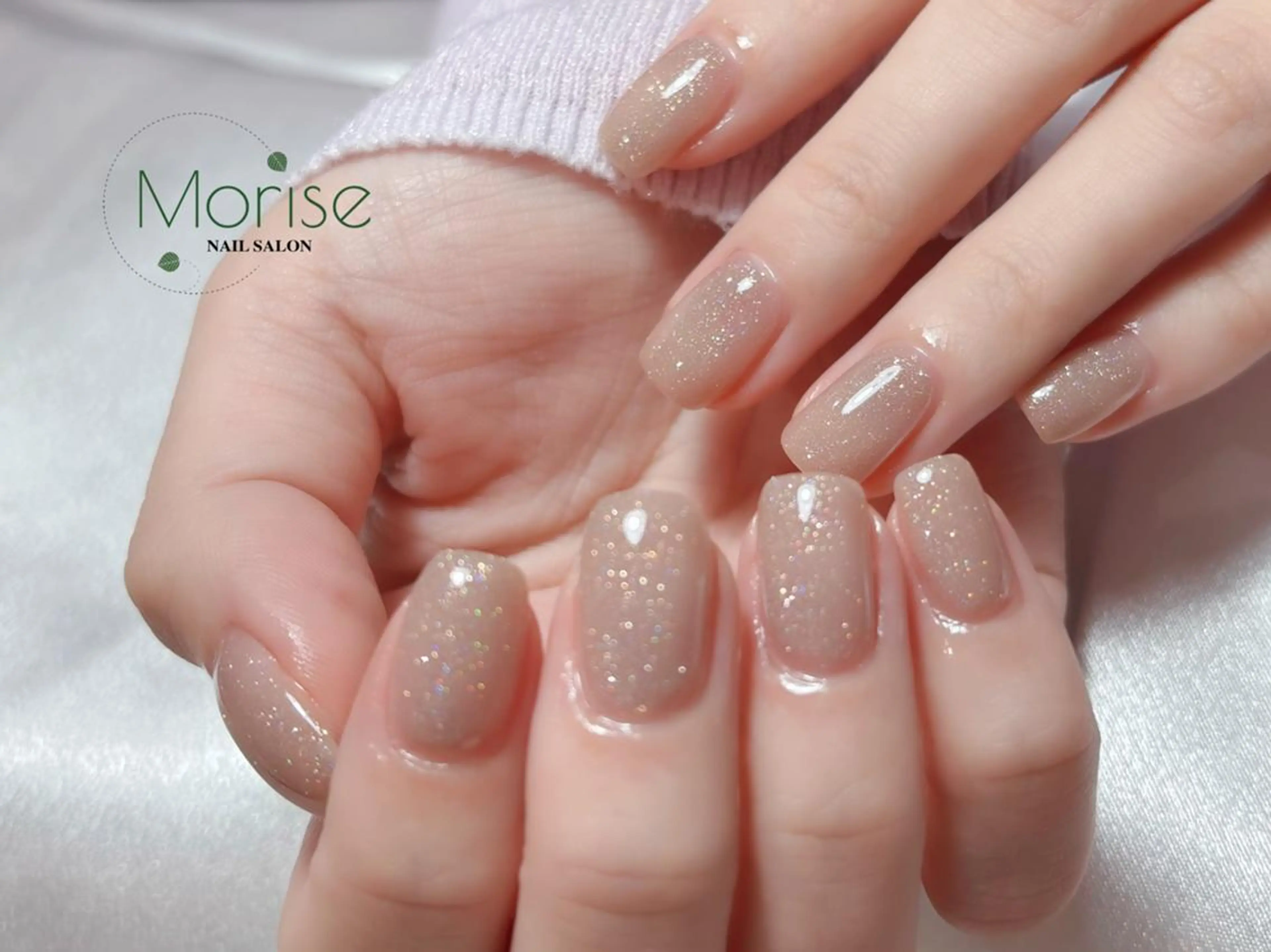 ネイル 長さ出し フレンチネイル ジェルネイル ガラスフレンチ 韓国ネイル MoriseNail Jr研修💜はるかのネイルデザイン