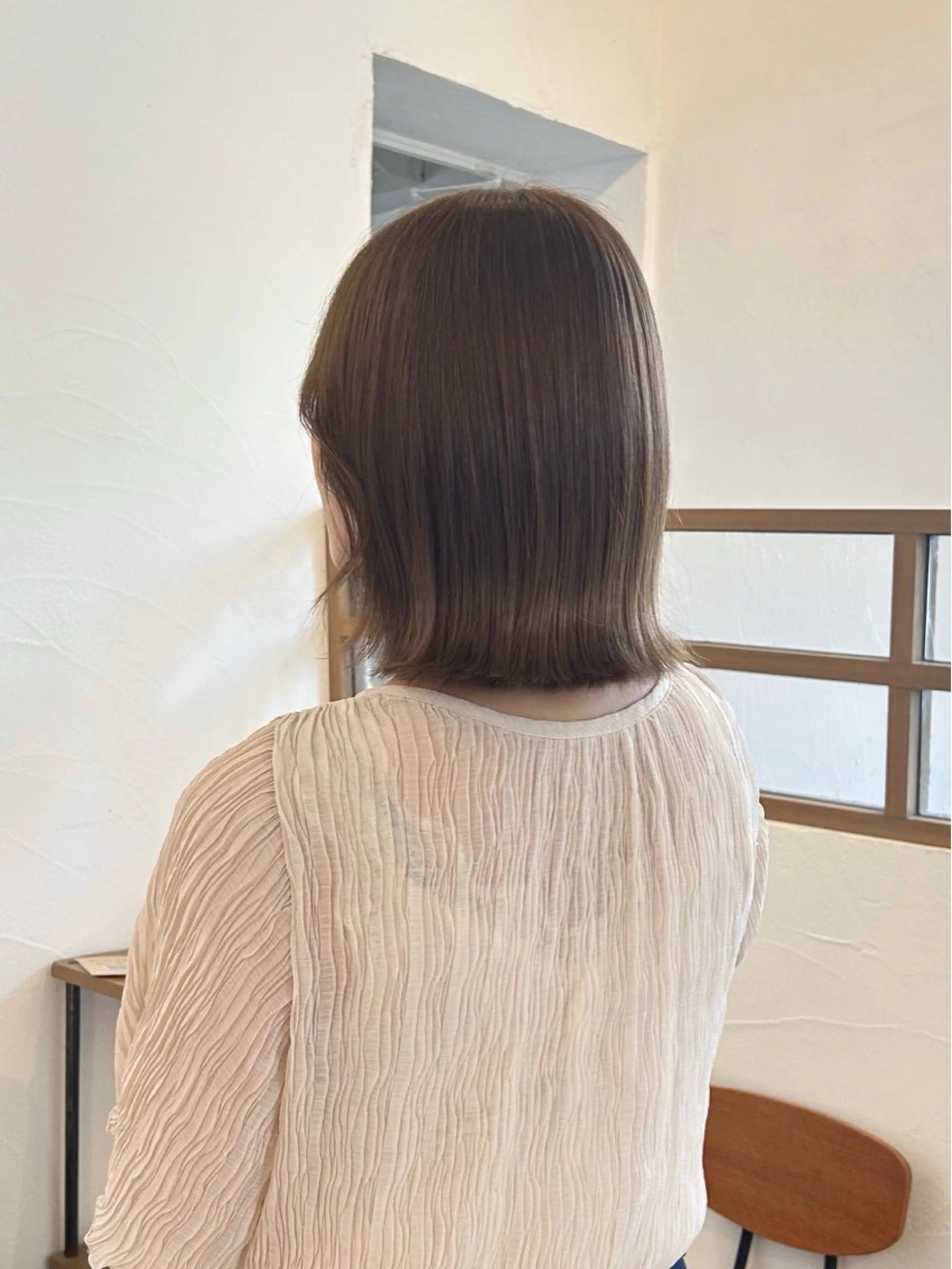ミディアム カラー 透明感カラー ボブ カット ヘアカラー 水谷 優華のヘアスタイル