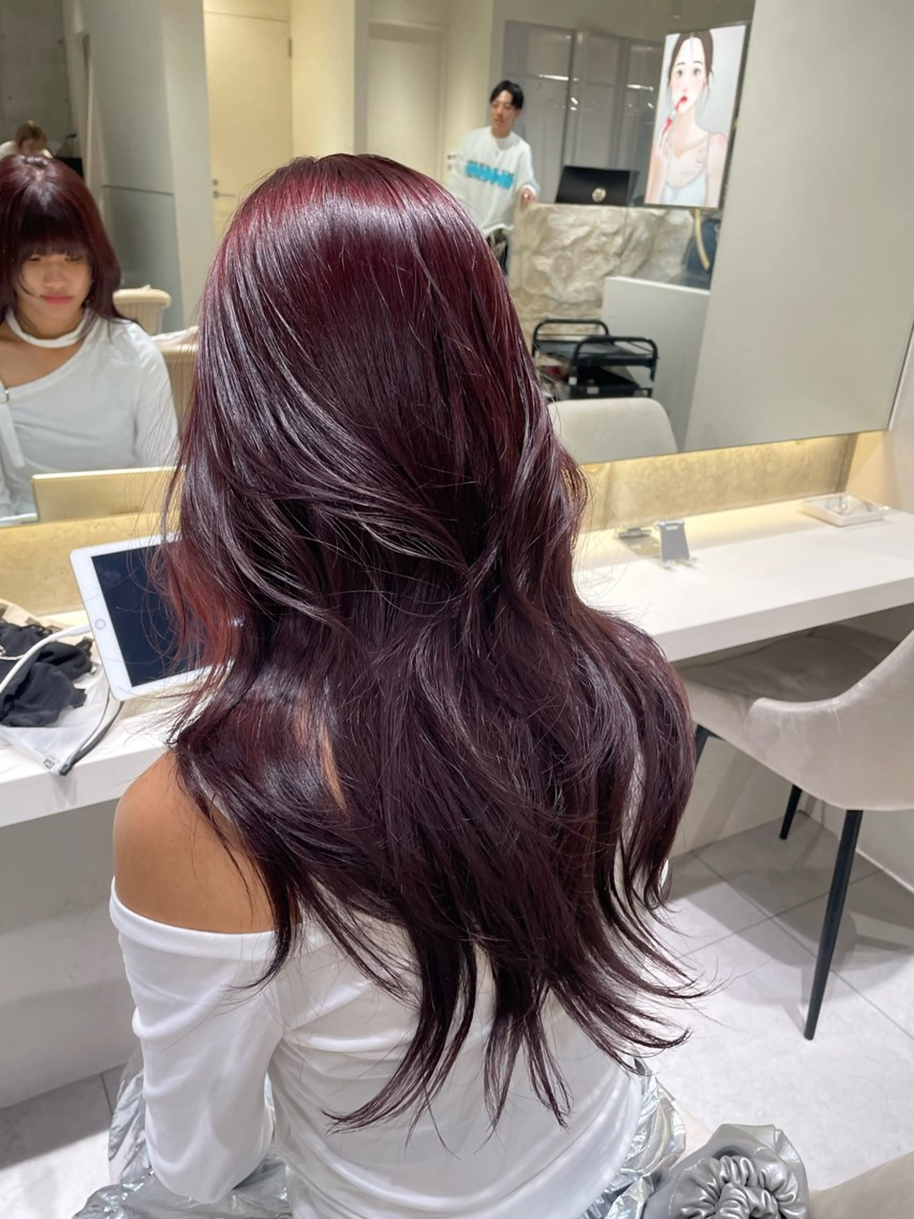 ロング カラー ヘアアレンジ 韓国ヘア/レイヤー Londエレンのヘアスタイル