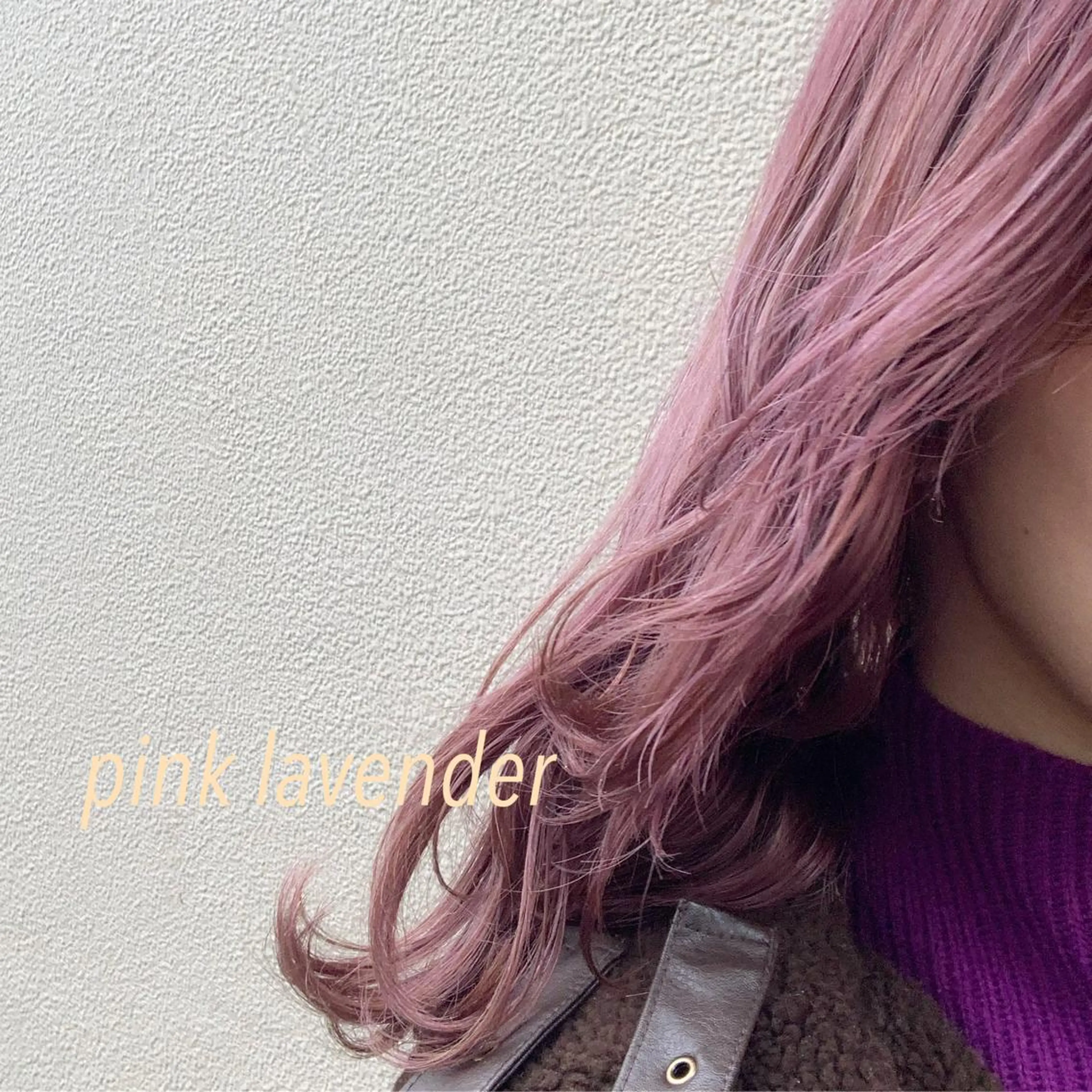 ミディアム カラー ラベンダーカラー ピンクカラー ピンクラベンダー raika .のヘアスタイル