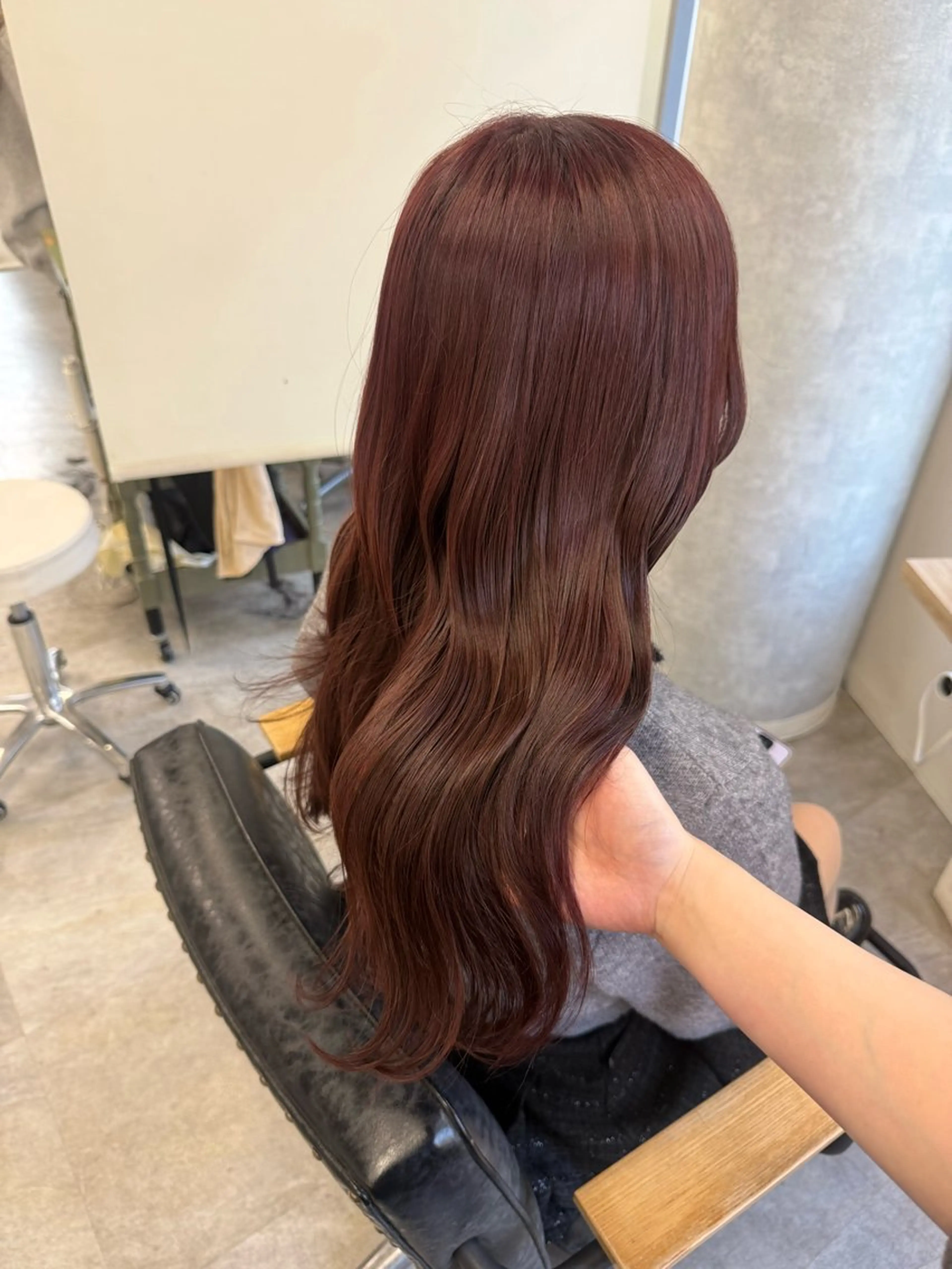 ロング カラー ヘアアレンジ ピンクカラー レッドカラー カット ヘアカラー トリートメント Himawari♡ 柔らかいカラーのヘアスタイル