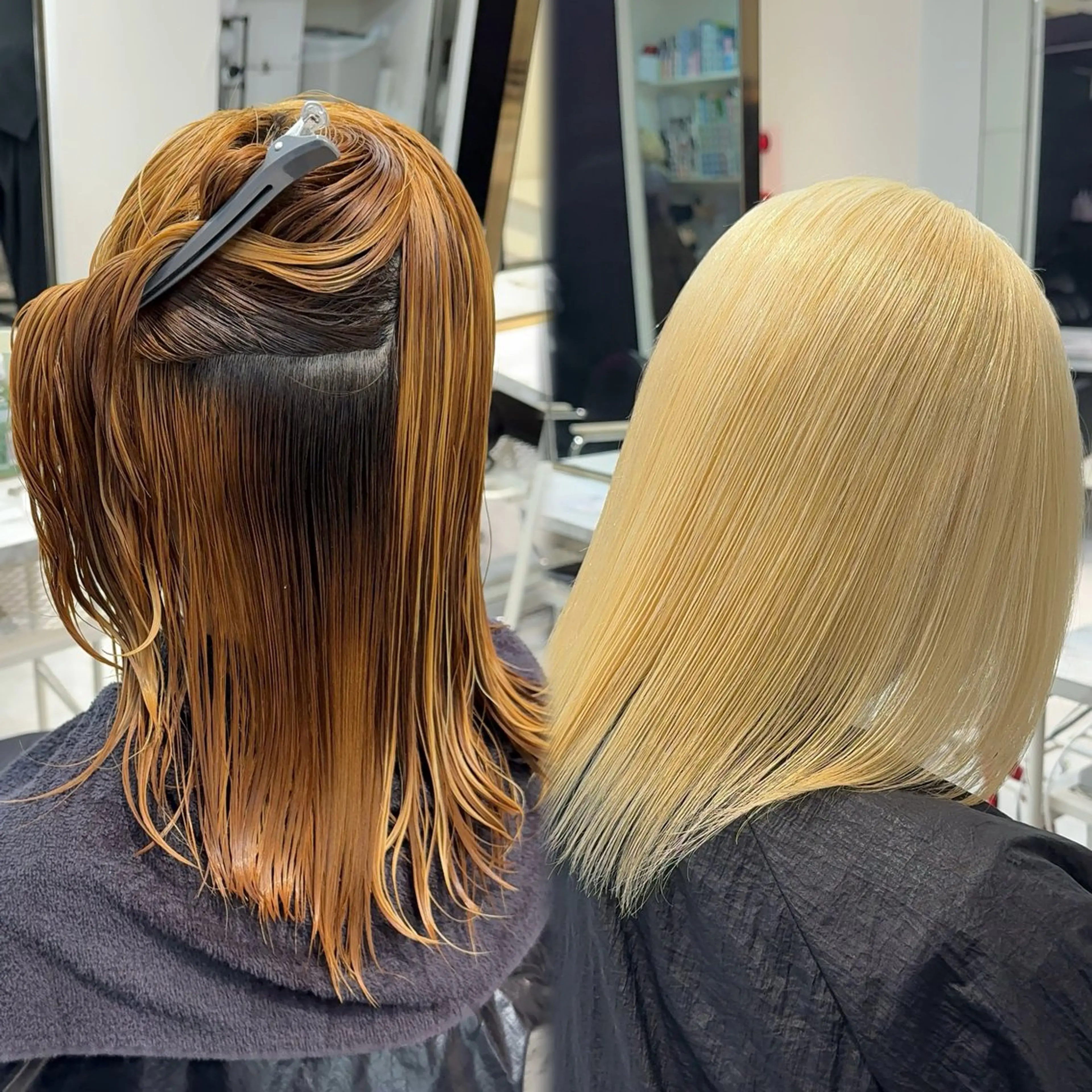 セミロング カラー ヘアアレンジ ヘアカラー 【🥀履歴修正🥀】 ハイトーン職人/拓真のヘアスタイル
