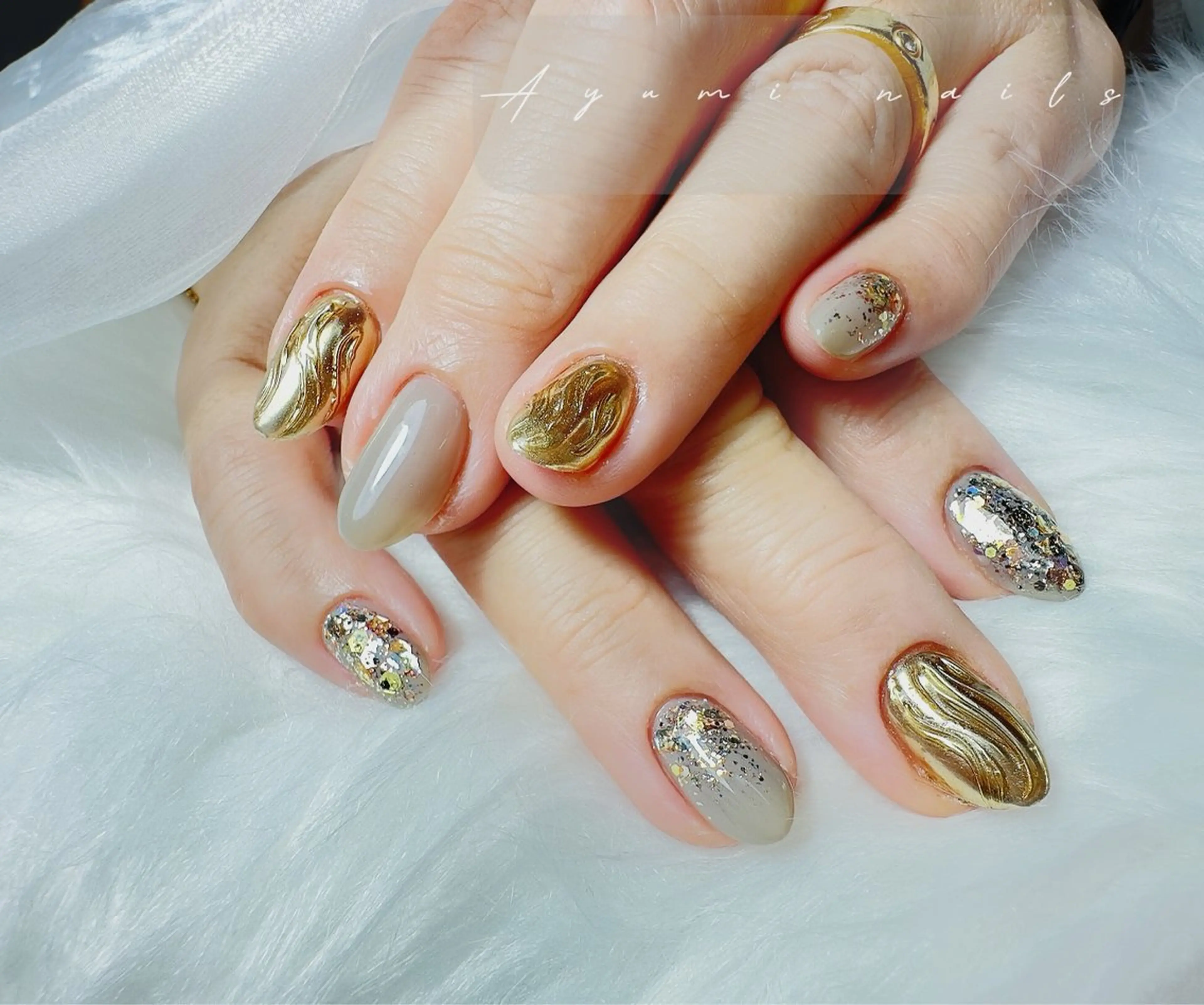 ネイル 持ち込み YUMI ニュアンスnailsのネイルデザイン