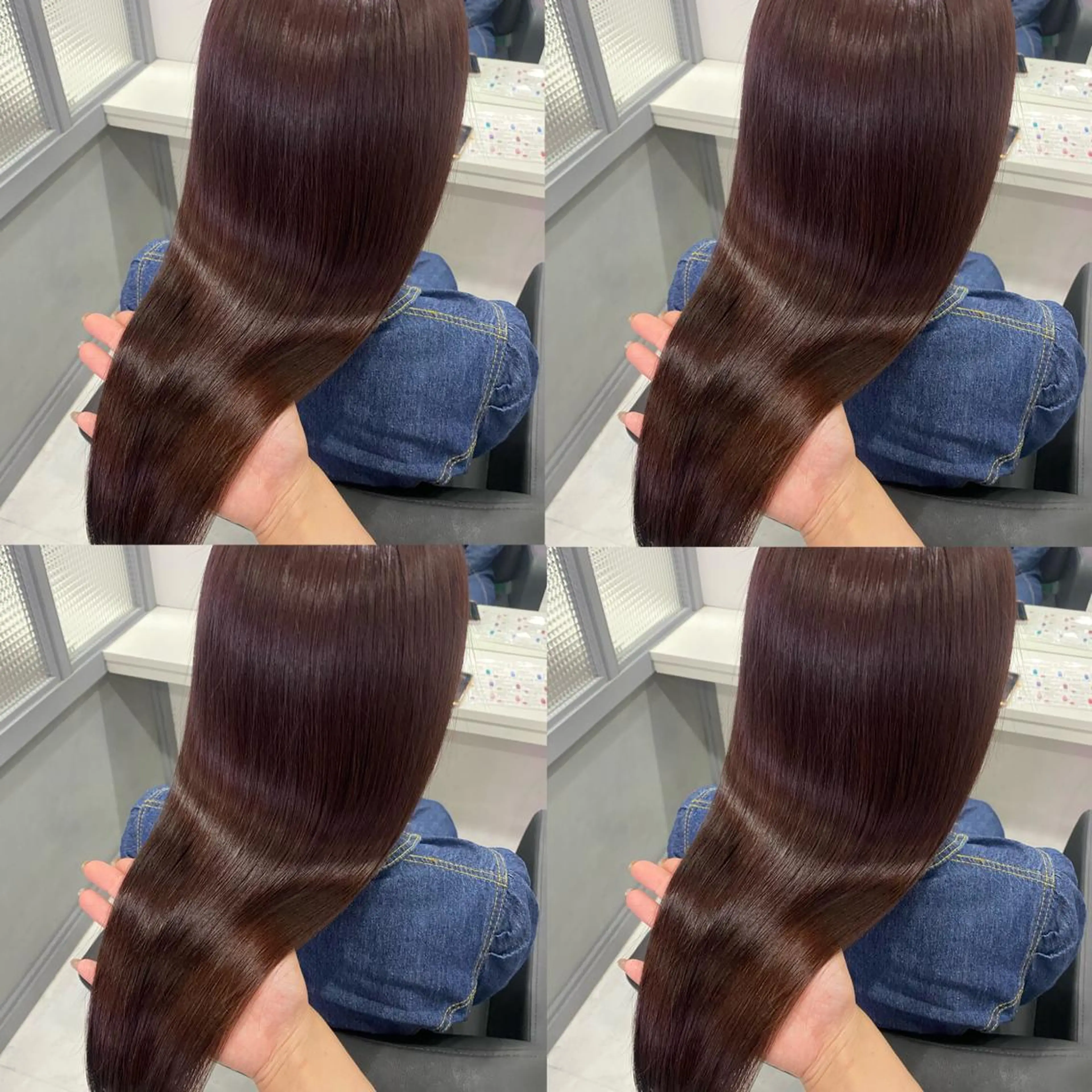 ロング カラー カット ヘアカラー トリートメント 髪質改善×矯正🫧 韓国ヘアasamiのヘアスタイル