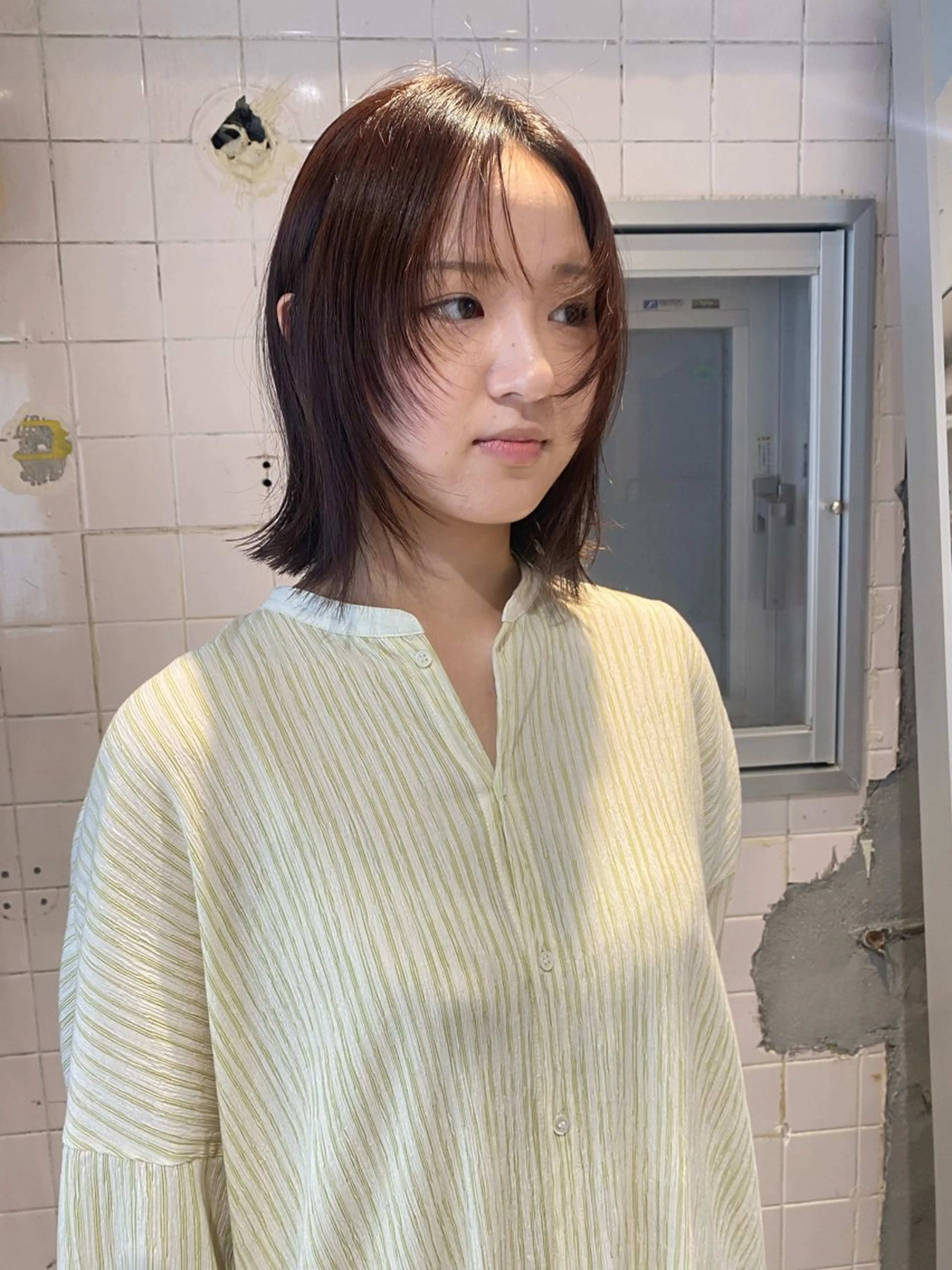 ミディアム カラー ウツワ所属・高円寺/loca/ 田中南帆のヘアスタイル