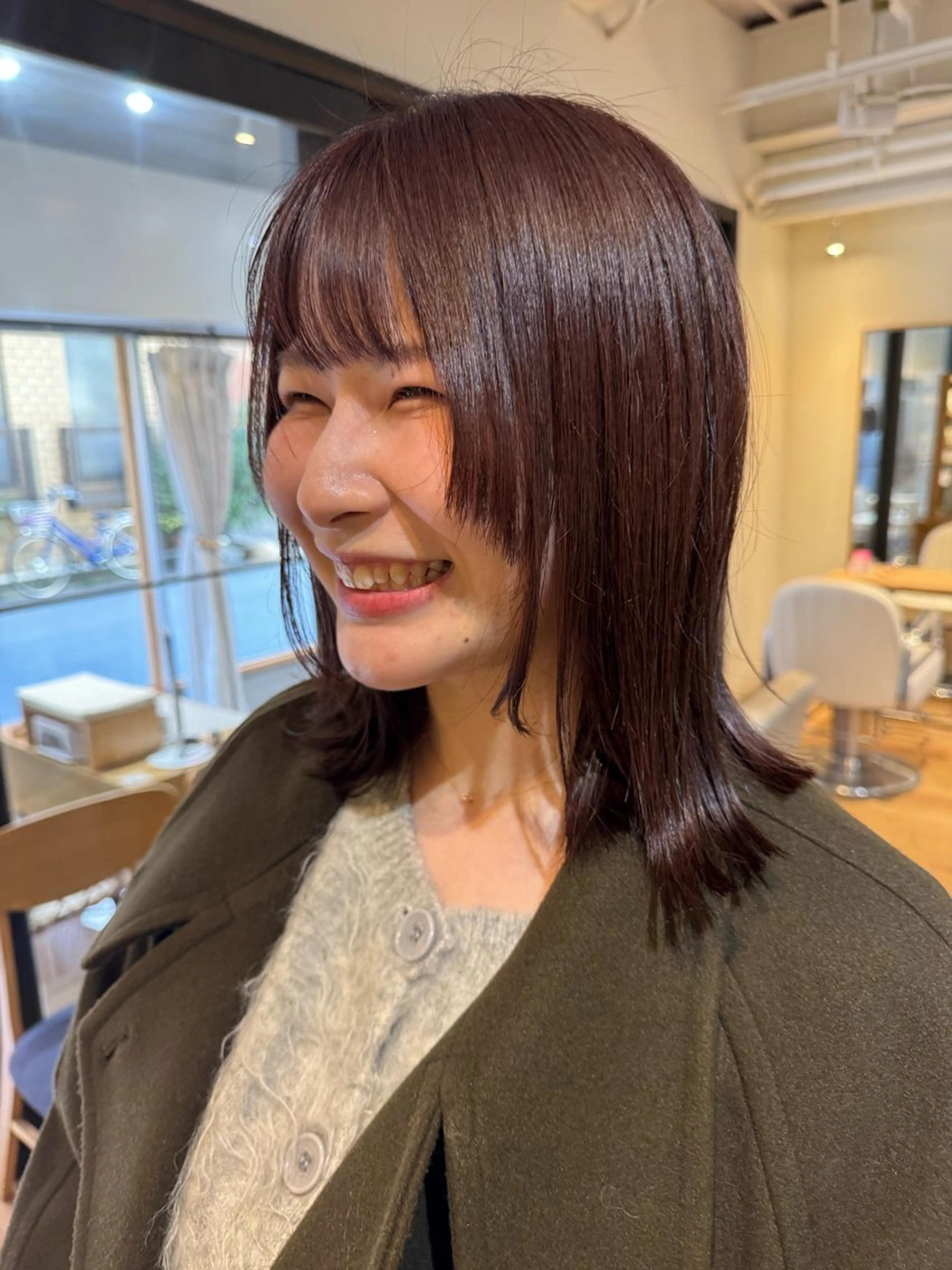 ミディアム ショートボブ ボブレイヤー ミディアムレイヤー ボブ レイヤーカット カット ヘアカラー トリートメント レイヤーカット🏆/ 髪質改善🏆/福本凌のヘアスタイル