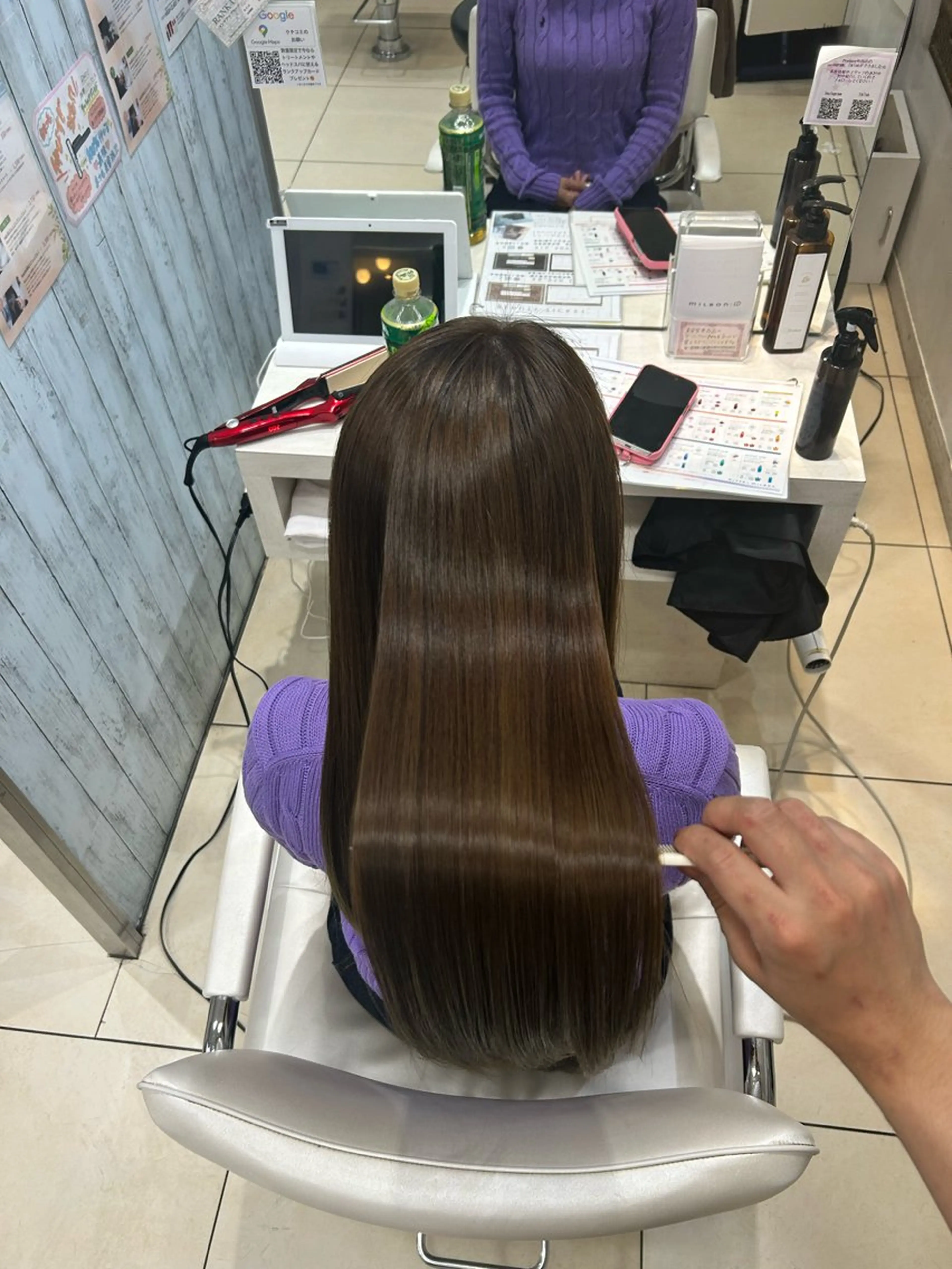 ロング 髪質改善 ヘアカラー トリートメント 【髪質改善カラー】 瀧田嵐士🇰🇷のヘアスタイル