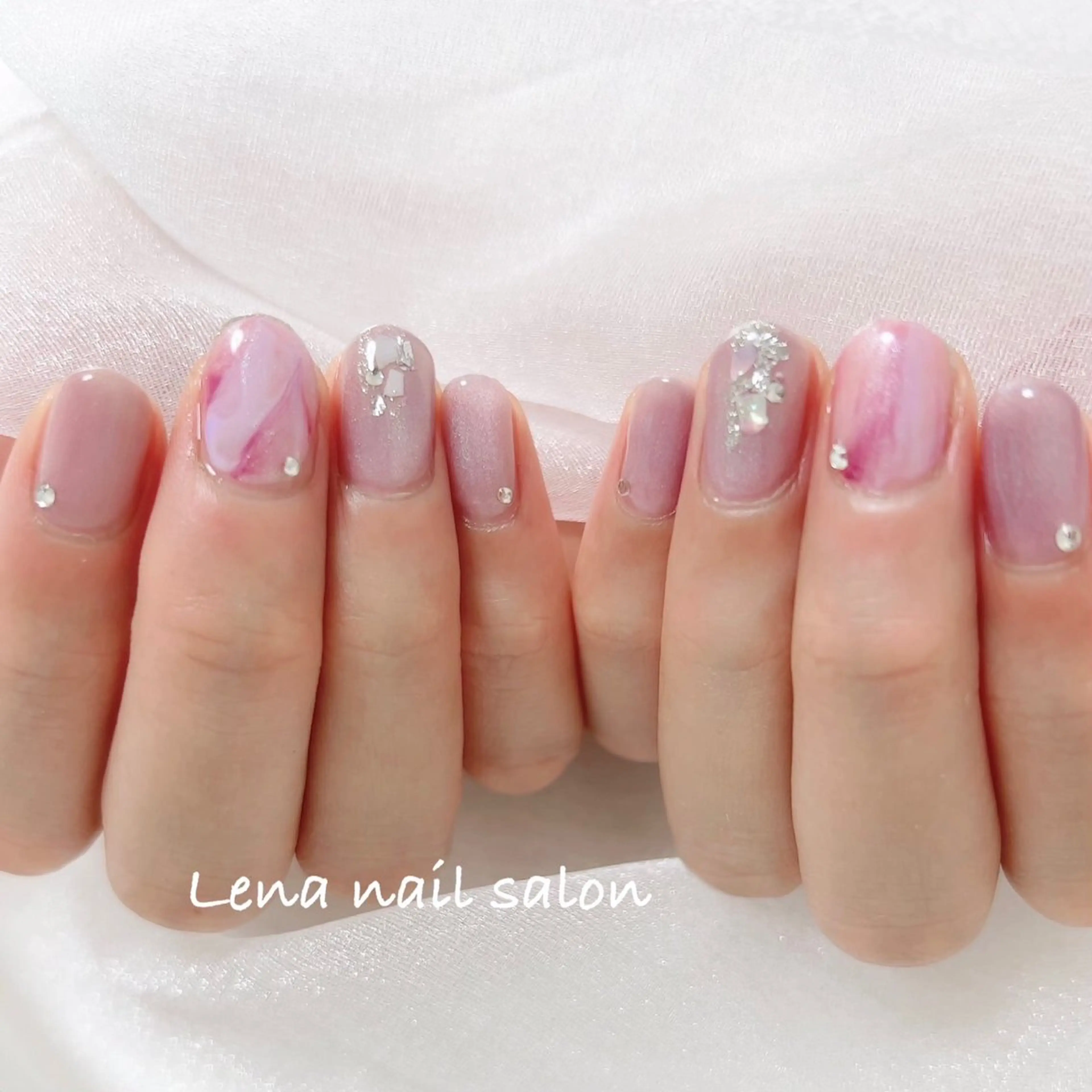 ネイル フットネイル ジェルネイル パラジェル ハンドネイル 自爪育成ネイルケア Lena  nailのネイルデザイン